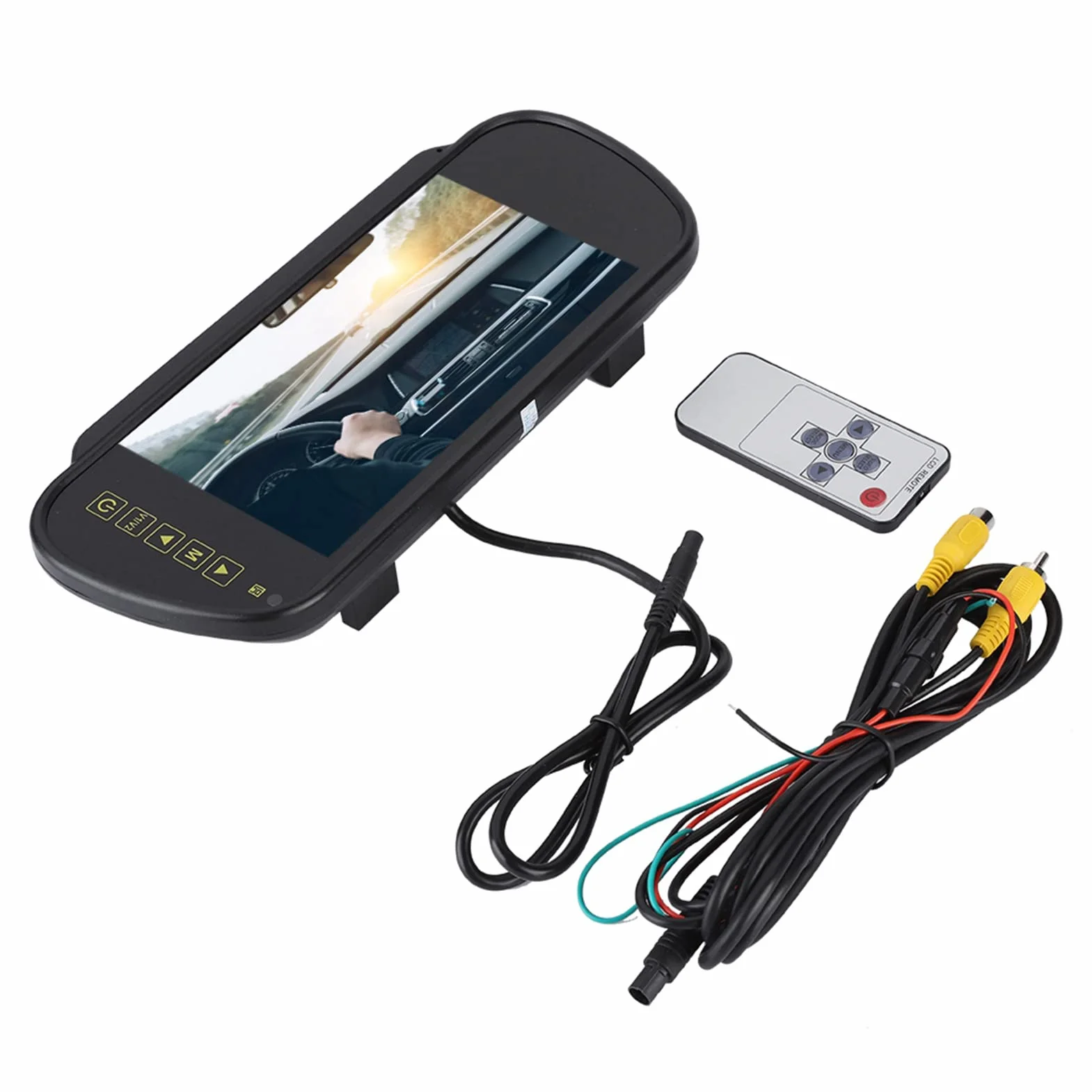 Kamera cofania, 7-calowy samochodowy lusterko wsteczne LCD Car Dimming Monitor Kamera cofania ze wspornikiem do samochodu