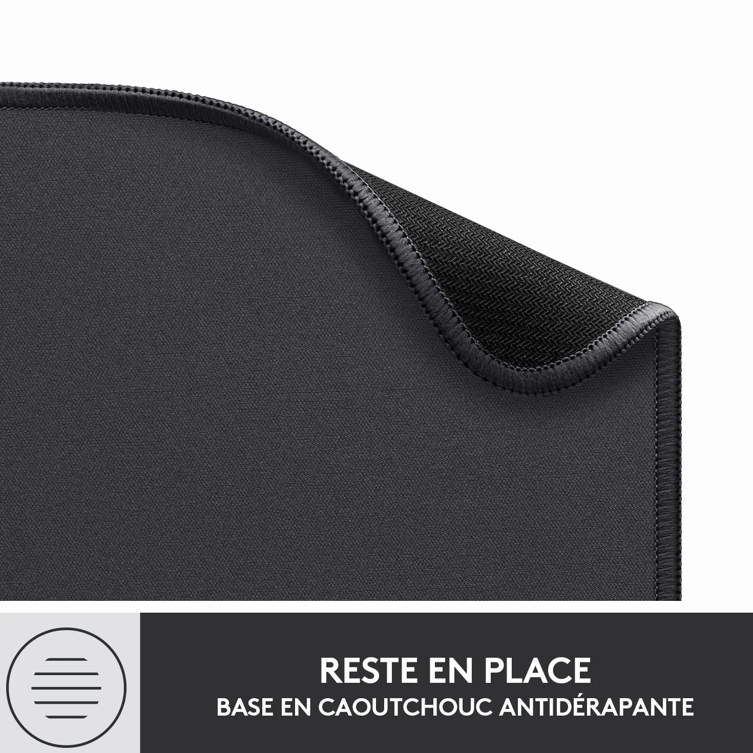 Logitech Studio Series Mouse Pad Gris Tapis de Souris Antidérapant Résistant aux Éclaboussures