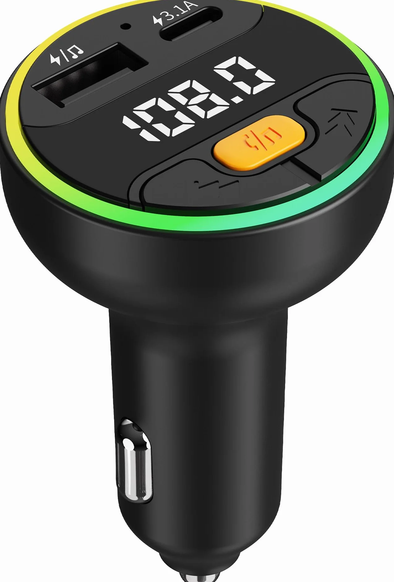 Samochodowy transmiter FM Bluetooth 5.3 Handsfree Wireless Car Kit USB C, ładowarka samochodowa, radio Fm, modulator MP3, adapter