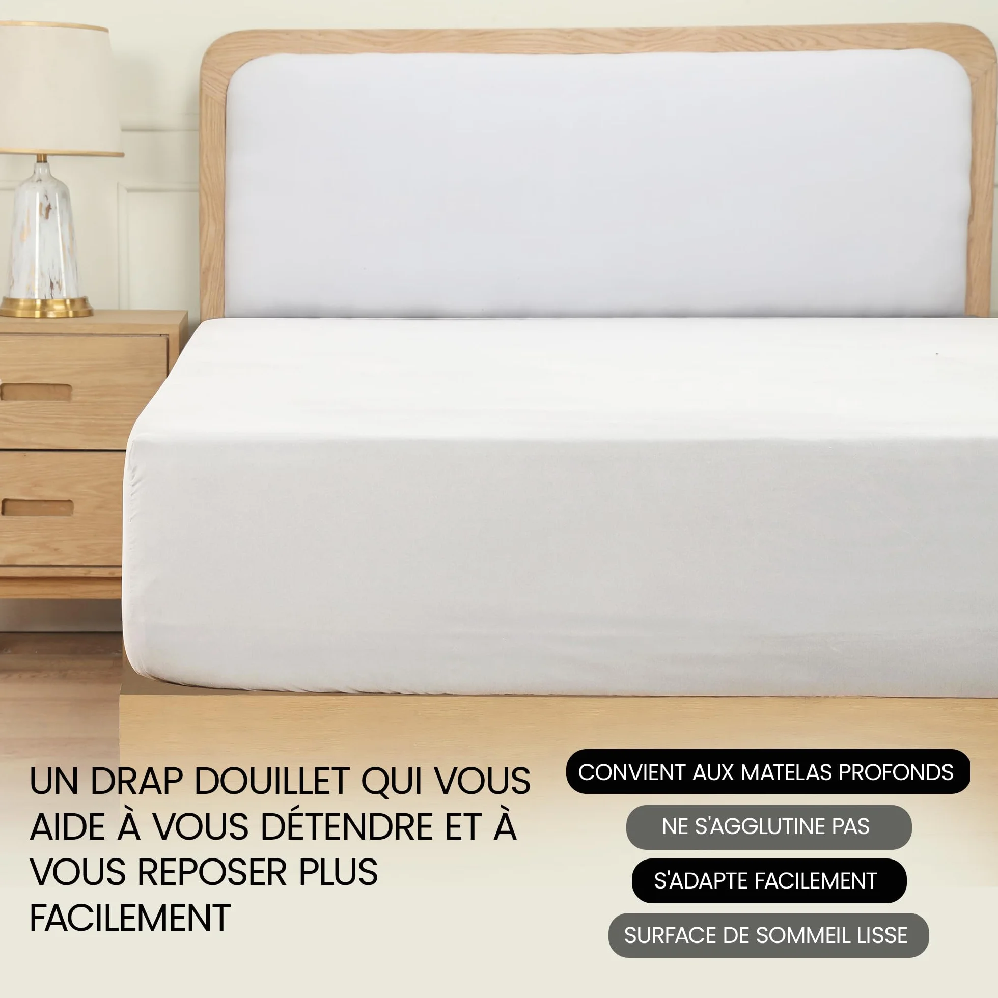 Utopia Bedding Drap Housse 140x200 cm 35 cm Microfibre brossée