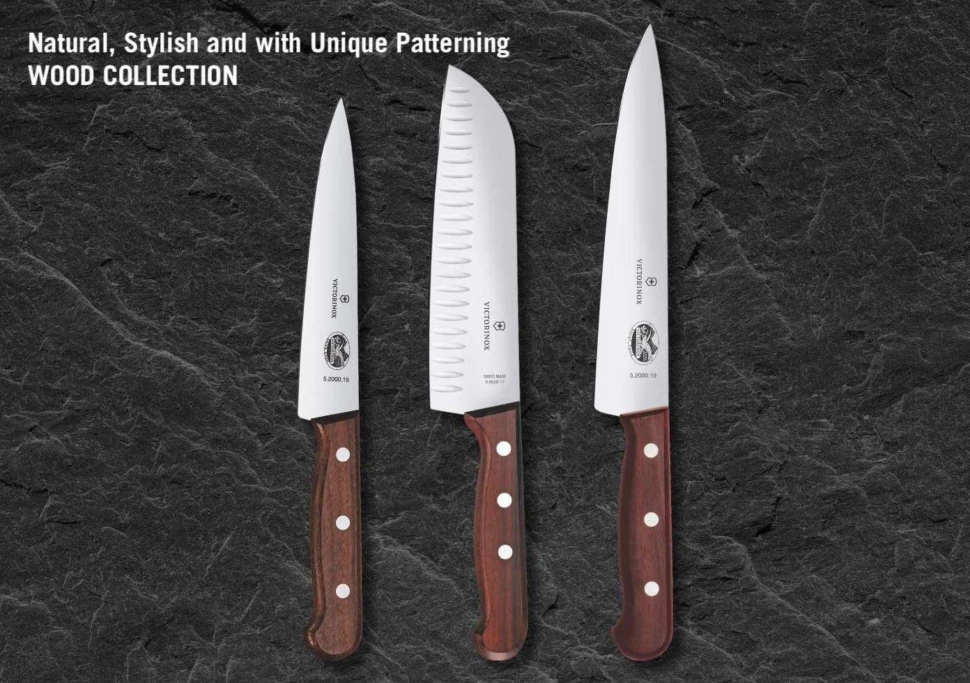 Victorinox Wood Couteau Santoku, Érable Modifié, Lame Alvéolée, 17 Cm, Boîte Cadeau
