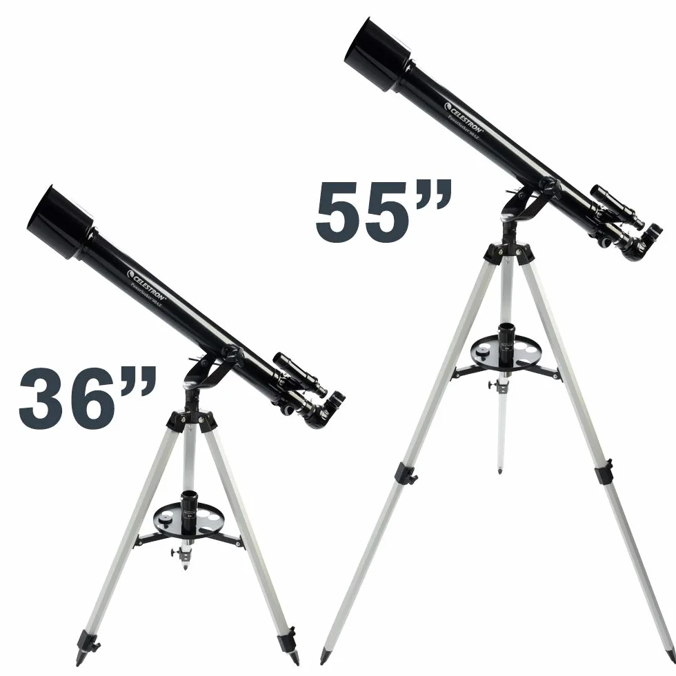 Celestron 21041 PowerSeeker 60AZ Refractor Telescope, Black