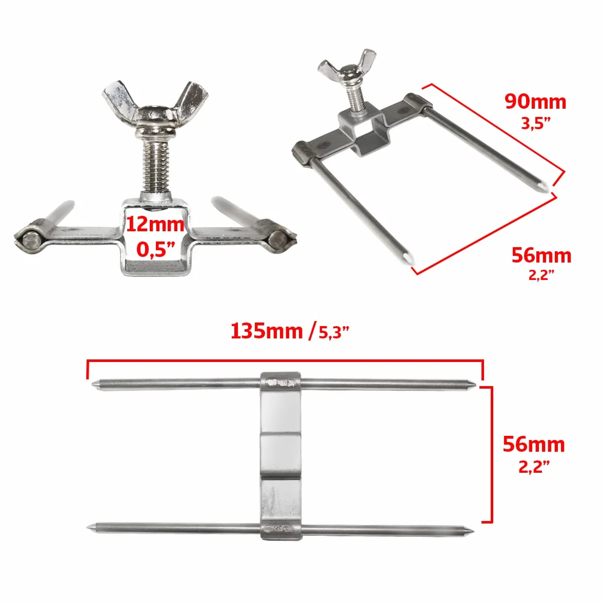 Lot de 10 brochettes de rôtissoire à poulet en acier, fourchette rotative professionnelle, pièce de rechange universelle 12 mm