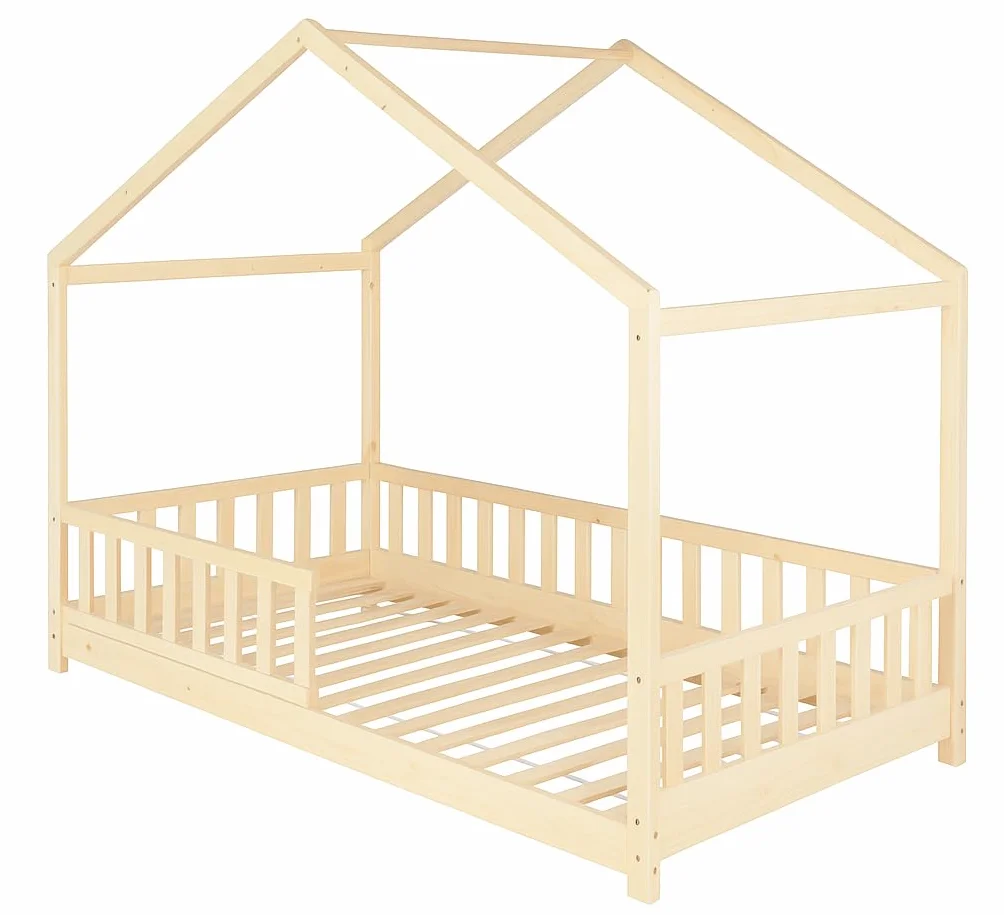 Lit cabane Maison Tente en Bois pour Enfant 90x190