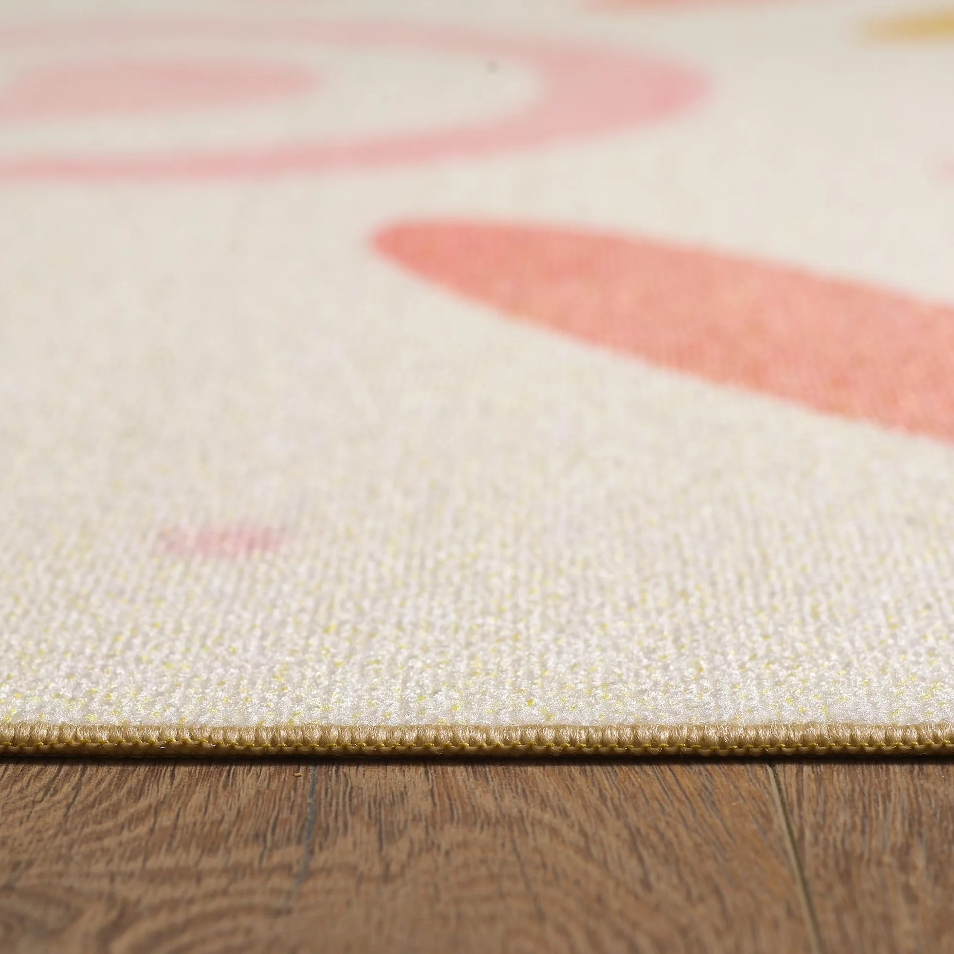 HomebyHome Tapis Chambre d'enfant Motifs soleils étoiles crème 140 x 200 cm