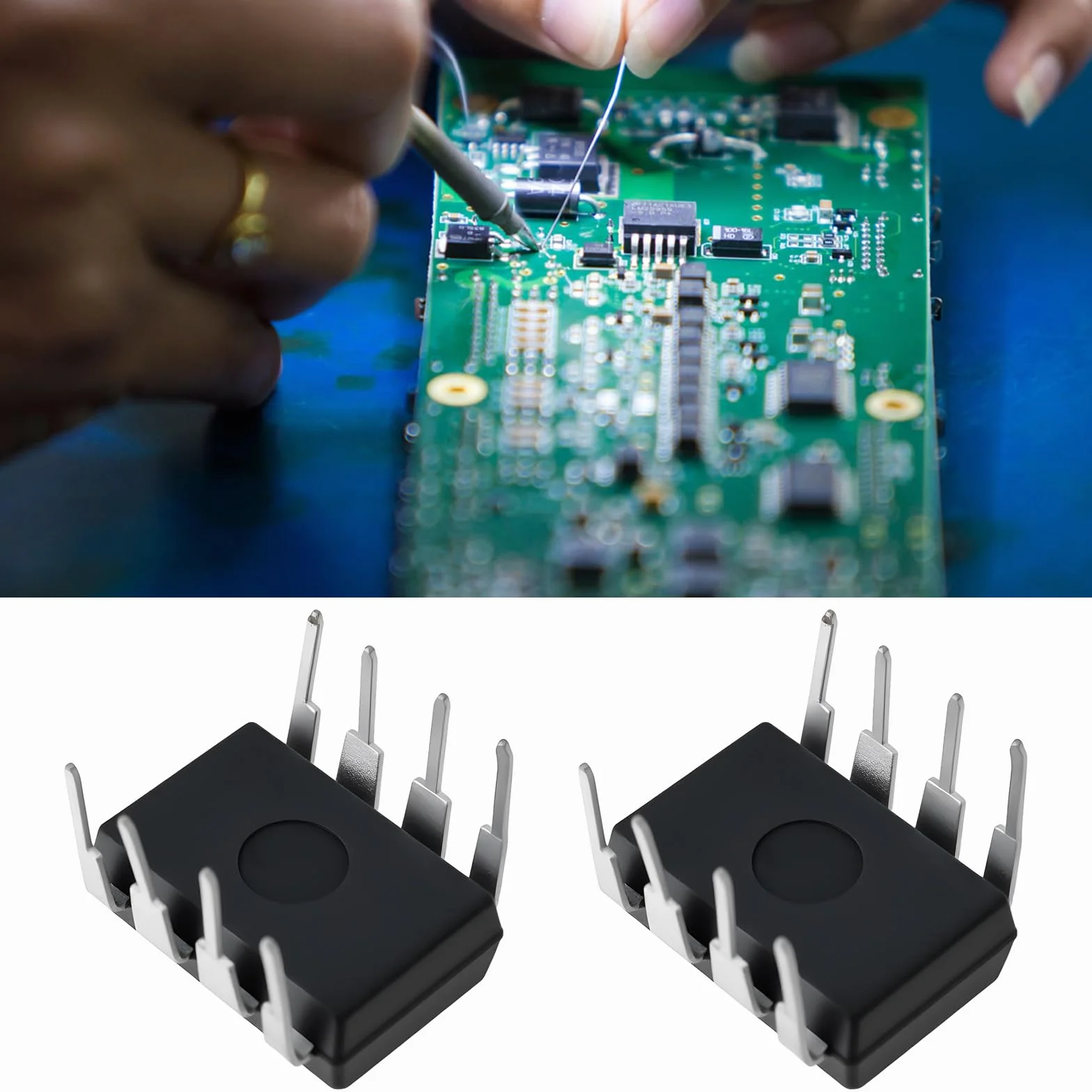EMSea 24LC256-I/P Lot de 5 Modules Mémoire Dip-8 pour Circuits Imprimés DIY