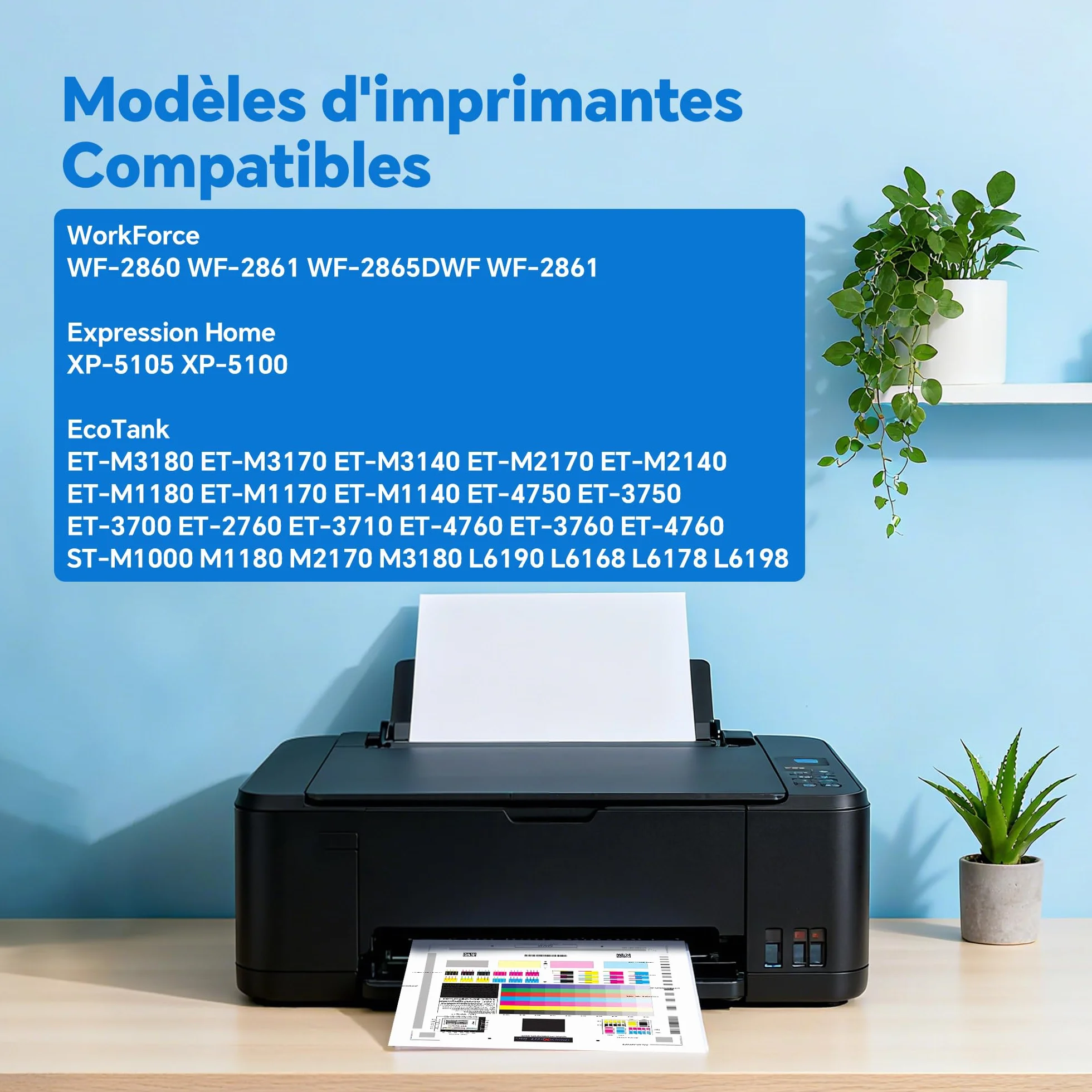Boîte d'entretien compatible Epson EcoTank T04D1 (C13T04D100) lot de 2 pour ET-15000 ET-3850 ET-4850 WF-2960 XP-5200