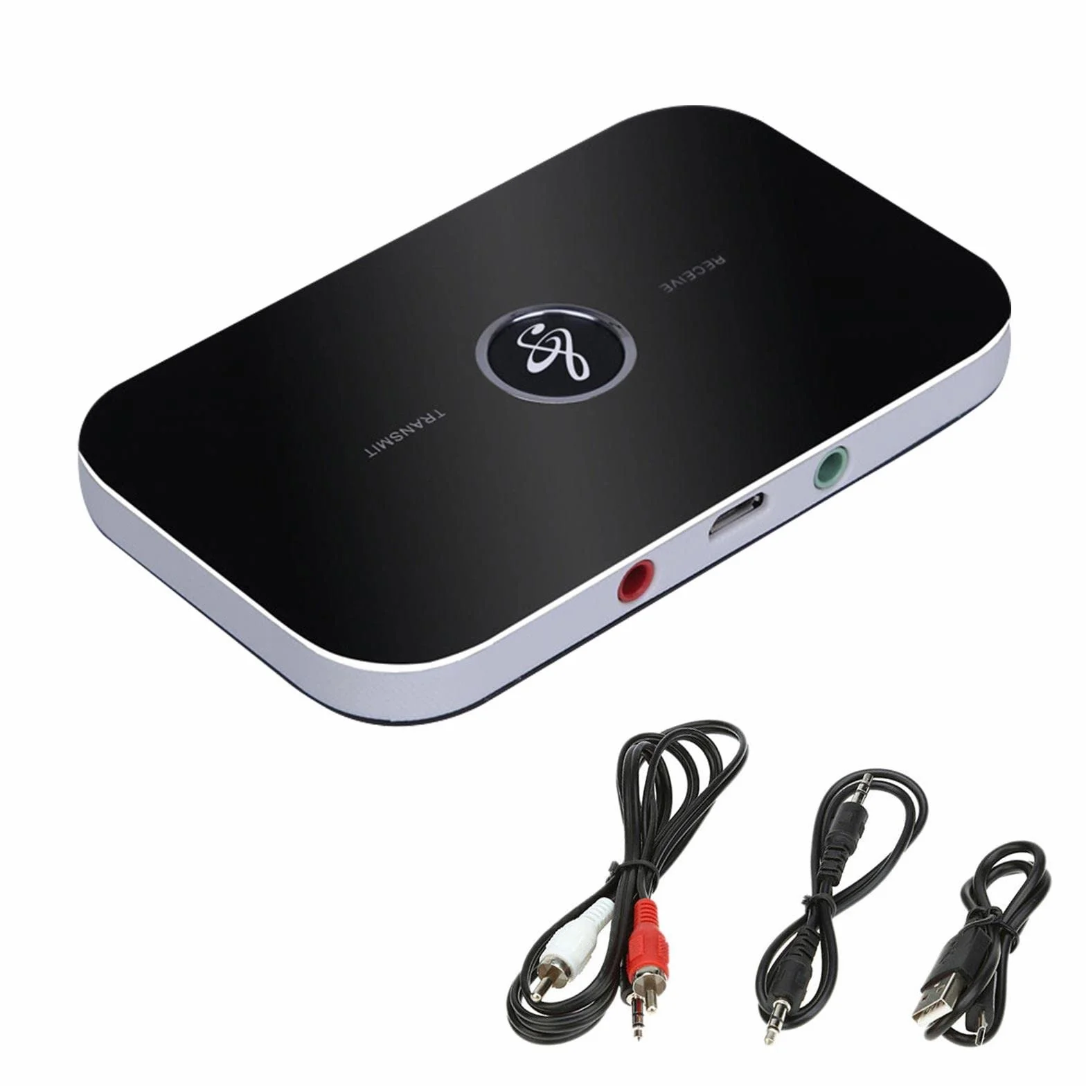 Adapter Bluetooth 5.0: Aicharynic 2 w 1 nadajnik audio odbiornik Bluetooth adapter audio nadajnik odbiornik z AUX 3,5 mm RCA, bezprzewodowy dźwięk HD stereo do telewizora, komputera, słuchawek,