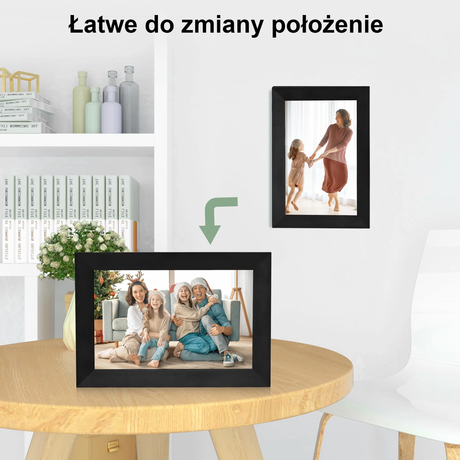 Veidoo Frameo 10,1 cala 32GB WiFi – cyfrowa ramka na zdjęcia, ekran dotykowy HD IPS 1280x800, automatyczna rotacja, udostępnianie zdjęć przez aplikację Frameo i synchronizacja kalendarza