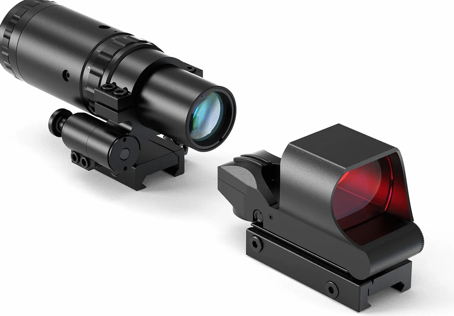 Feyachi M57 1,5-5X Red Dot Lupa i RS-30 Luneta 2 MOA Red Dot Sight z bocznym montażem pasuje do szyn 21 mm/22 mm
