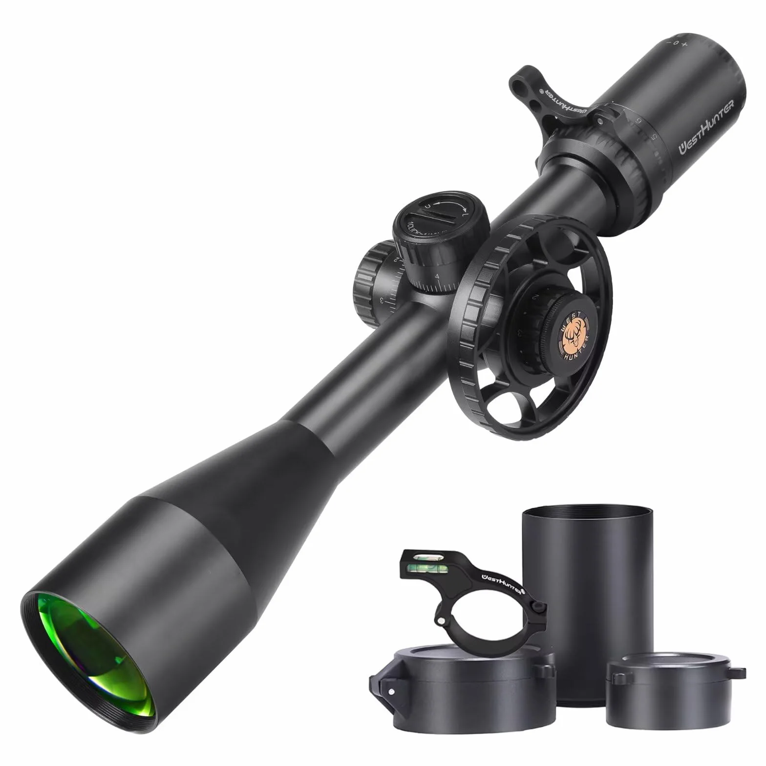 WestHunter Optics TD 5-25 x 50 SFIR FFP long-range, precyzyjna luneta celowa, czerwone oświetlenie, pierwsza płaszczyzna obrazu, rura środkowa 30 mm, taktyczna optyka 1/10 MIL do strzelania na