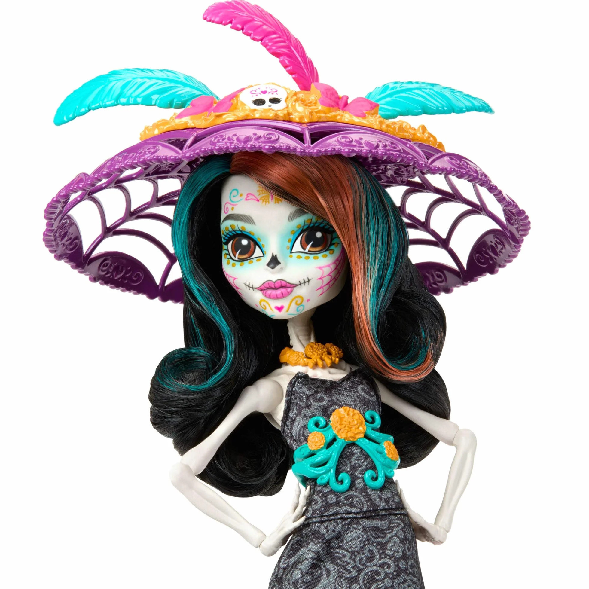 Monster High Skelita Calaveras Poupée Día de Muertos 2024 Collectionner Chapeau La Catrina Robe Papel Picado HXH99