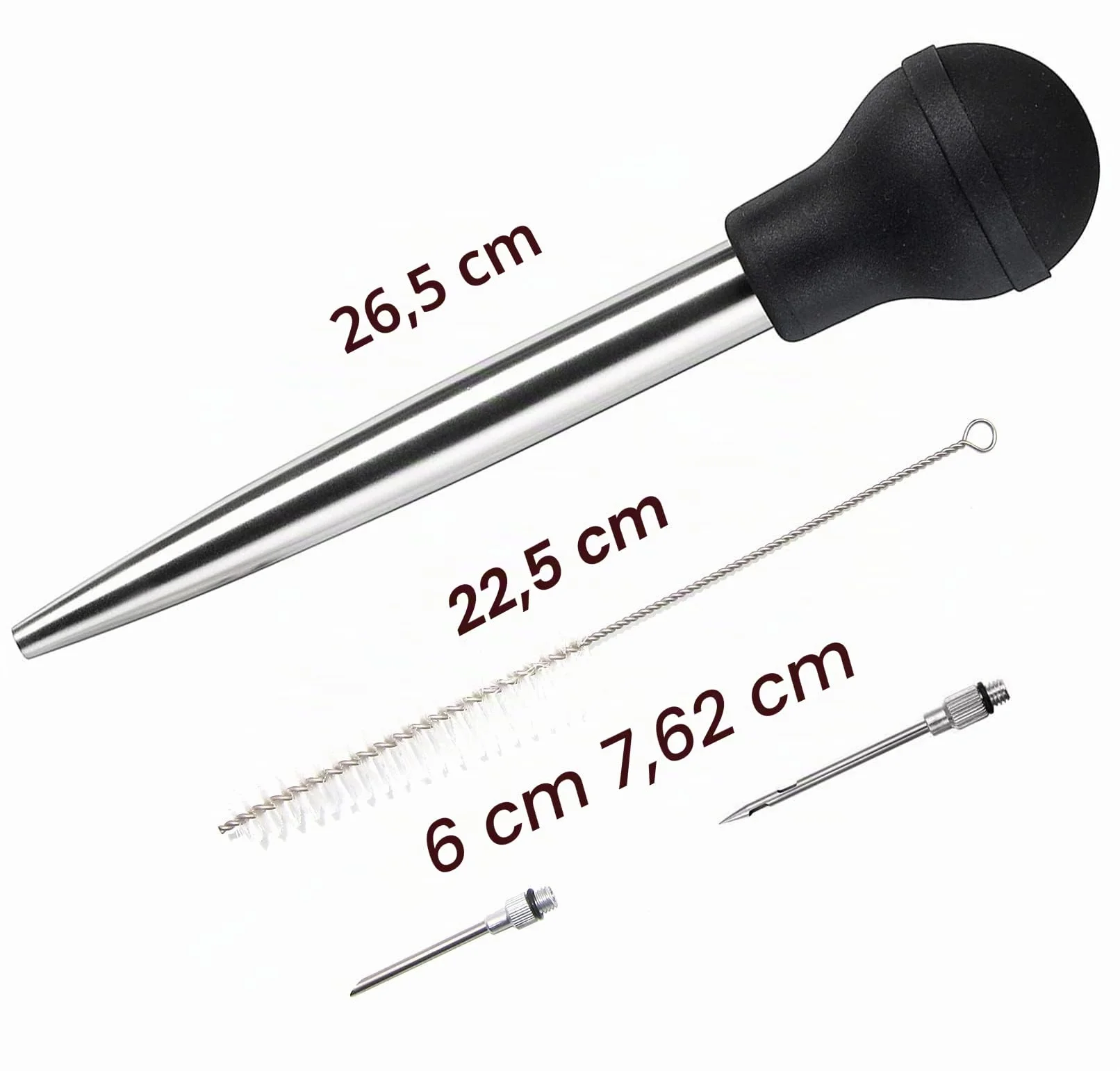 KAYCROWN Poire à jus en Acier Inoxydable Alimentaire avec Injecteur de Marinade