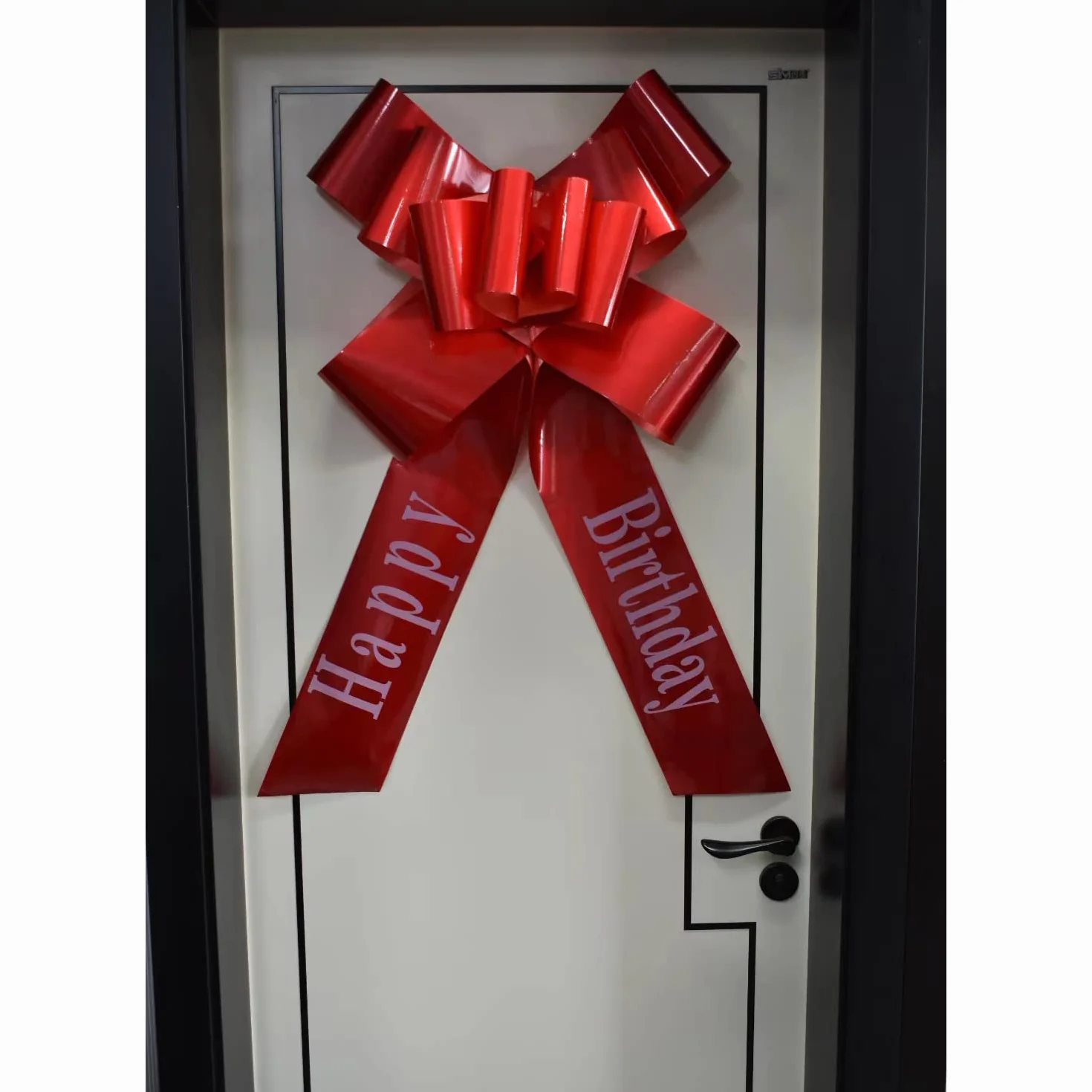 Grand nœud Rouge géant 58 cm pour Anniversaire Voiture Cadeau XL avec Rubans 185 cm