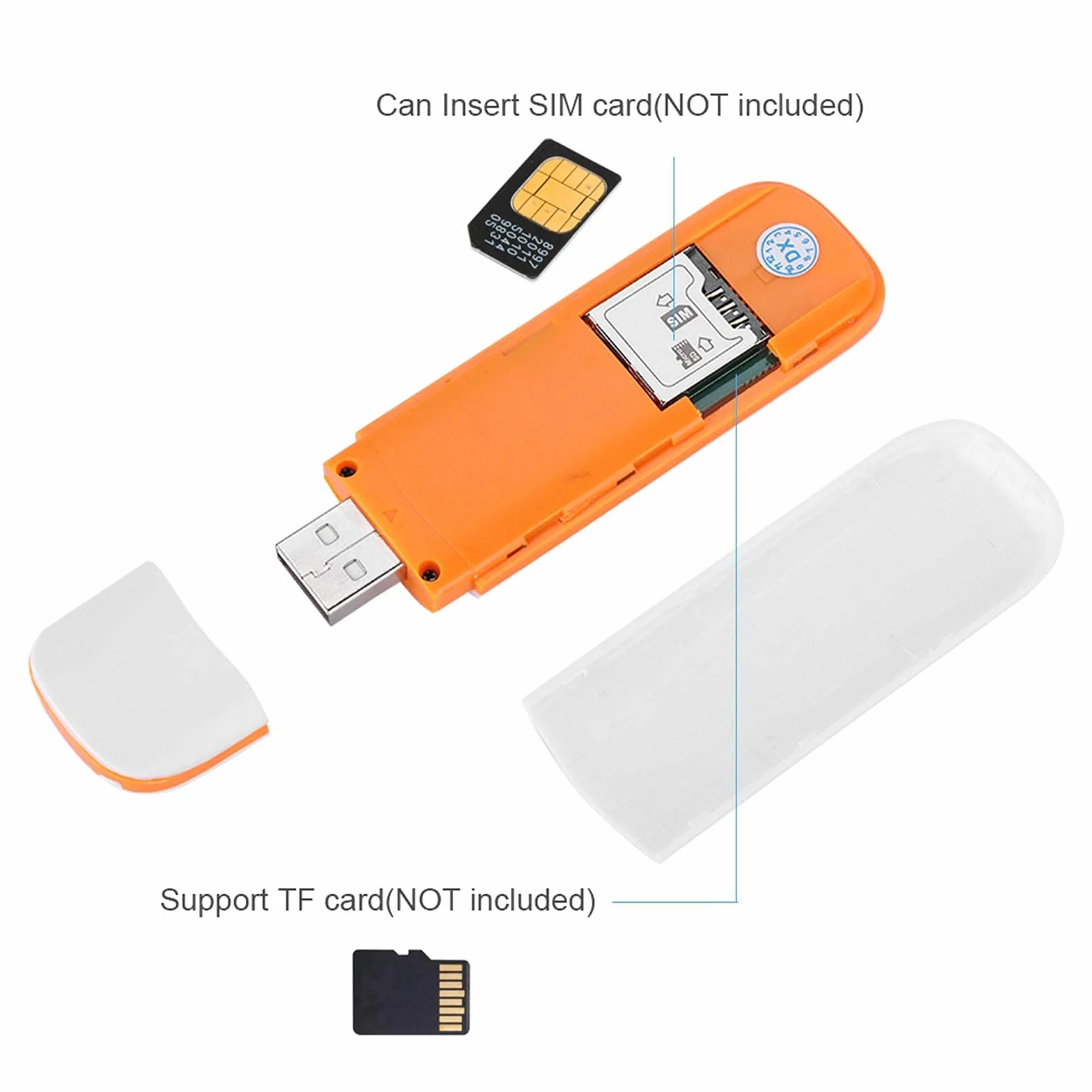 CLE 4G Dongle USB Modem LTE Carte Réseau SIM pour Mac Linux Android