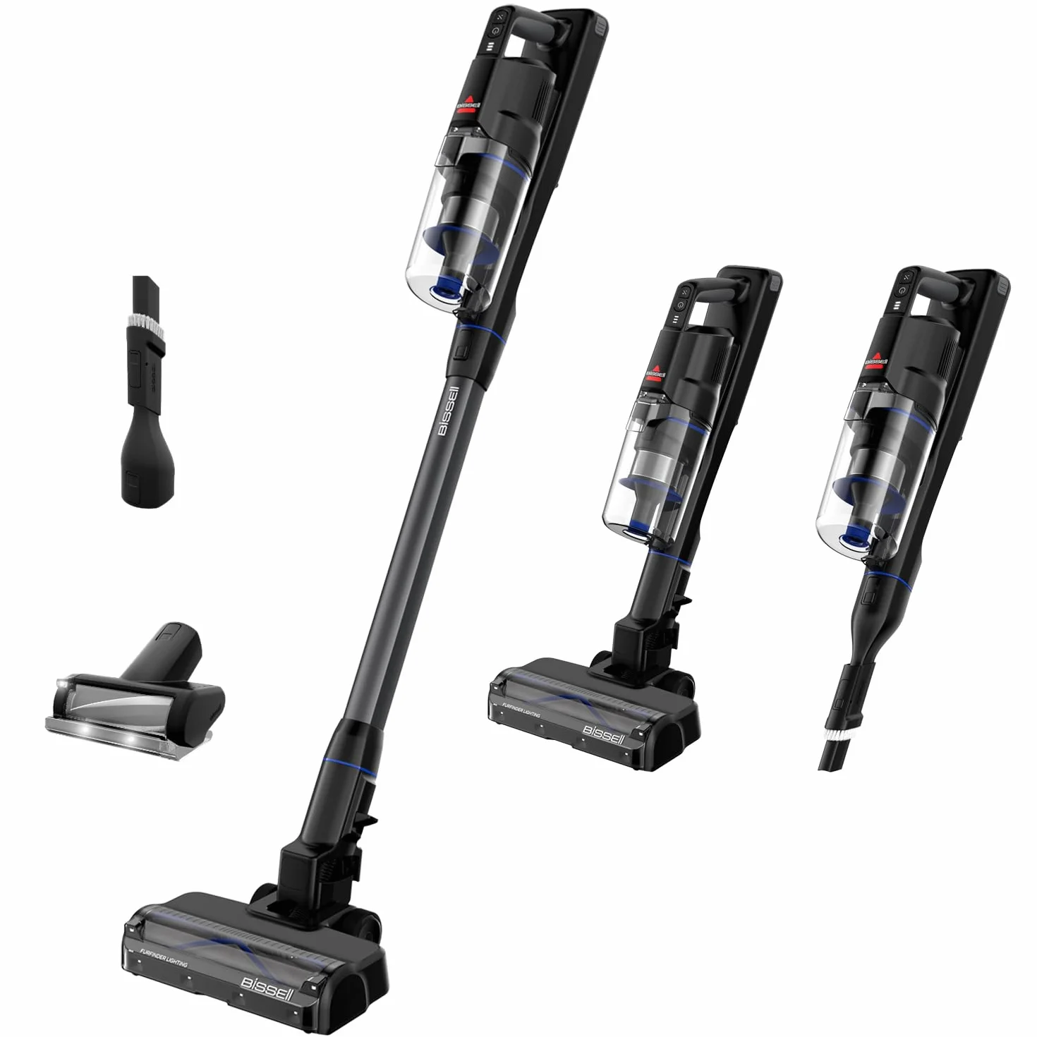 Bissell PowerClean FurGuard, Aspirateur Balai sans Fil, 280W, Brosse Autonettoyant, Éclairage FurFinder, Aspirateur sans Fil, Autoportant, Filtre HEPA, 2500 mAh Batterie Amovible, 50 Min, 4091N