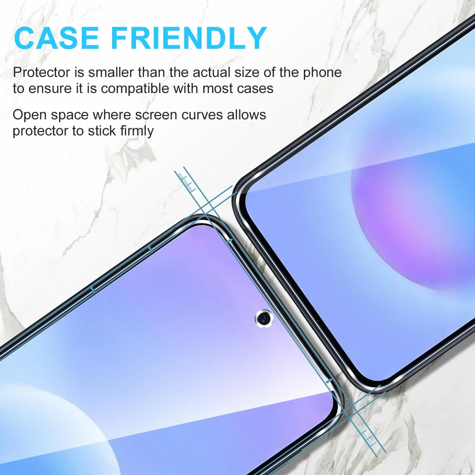 Phoona 2 sztuki szkła hartowanego do Samsung Galaxy A57, Ultra HD, przezroczysta folia ochronna o twardości 9H, ochrona przed odciskami palców, bez pęcherzyków powietrza, ochrona ekranu do Samsung A57