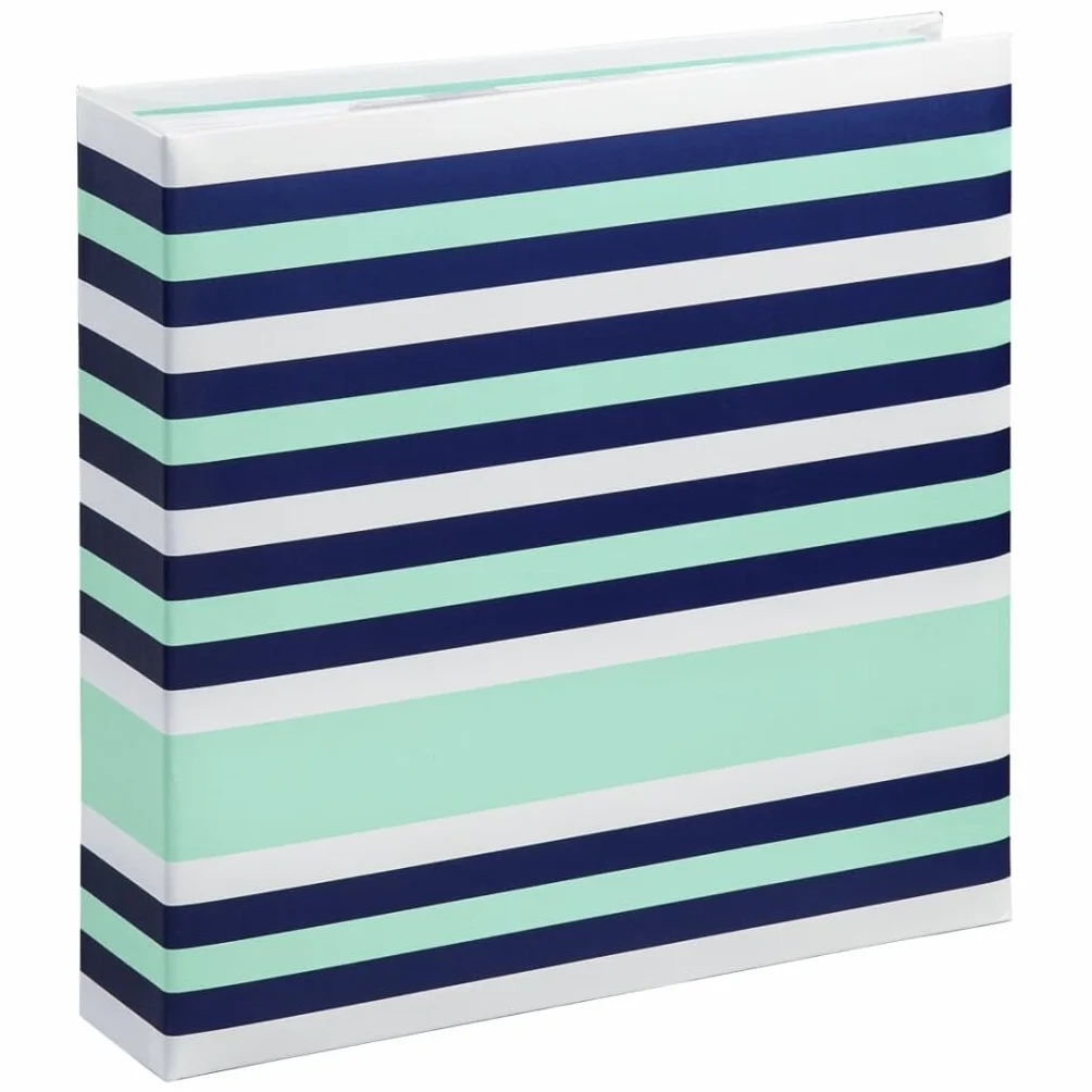 Hama Designline Album photo 22,5x22cm 100 pages 200 photos 10x15cm Bleu Turquoise Blanc Stripes