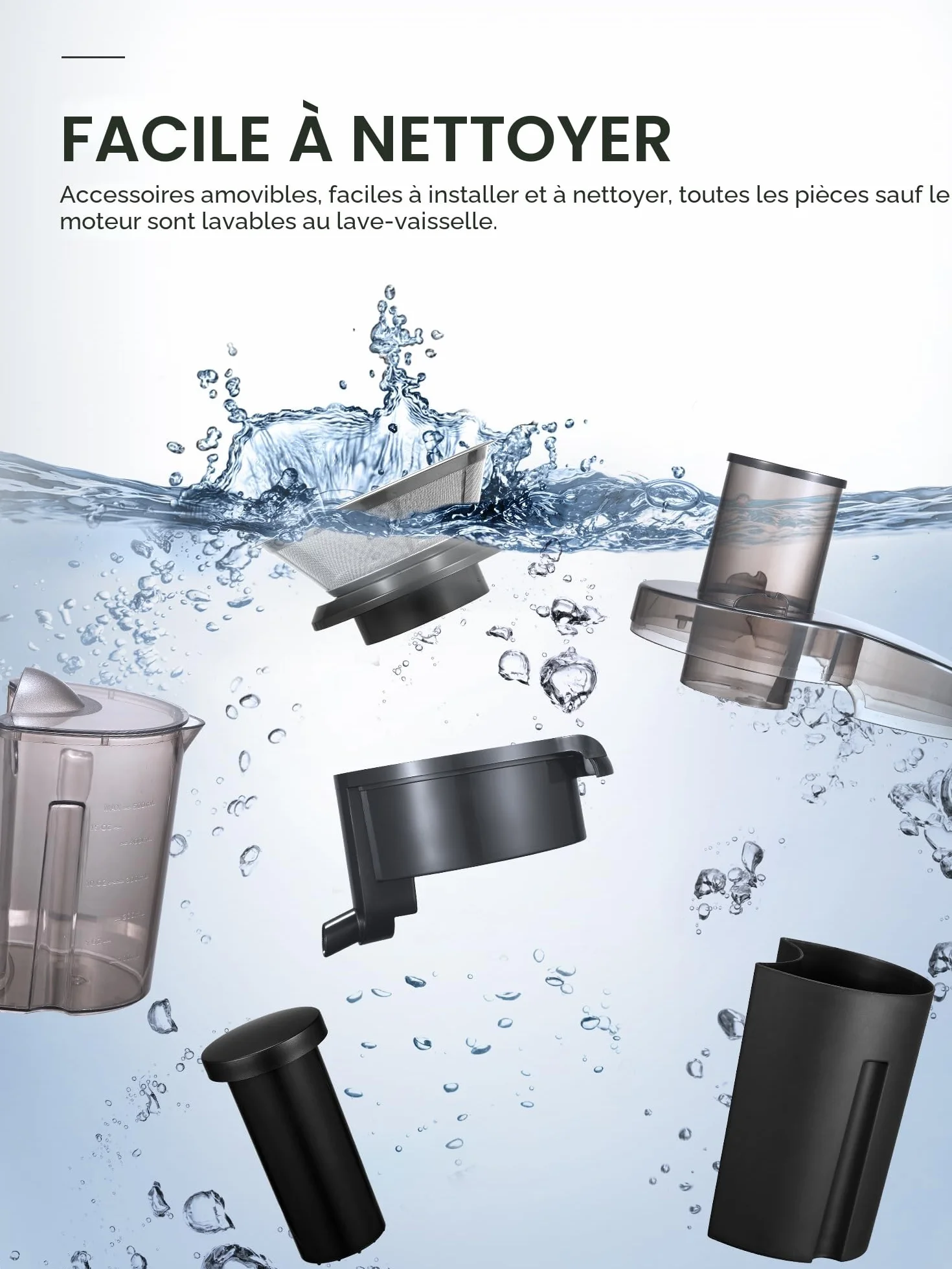 Reemix Centrifugeuse Extracteur de Jus, Centrifugeuse Fruits et Legumes à 2 Vitesses, 65 MM Large Bouche, Pieds Antidérapants, Brosse de Nettoyage Incluse (Noir, 800W)