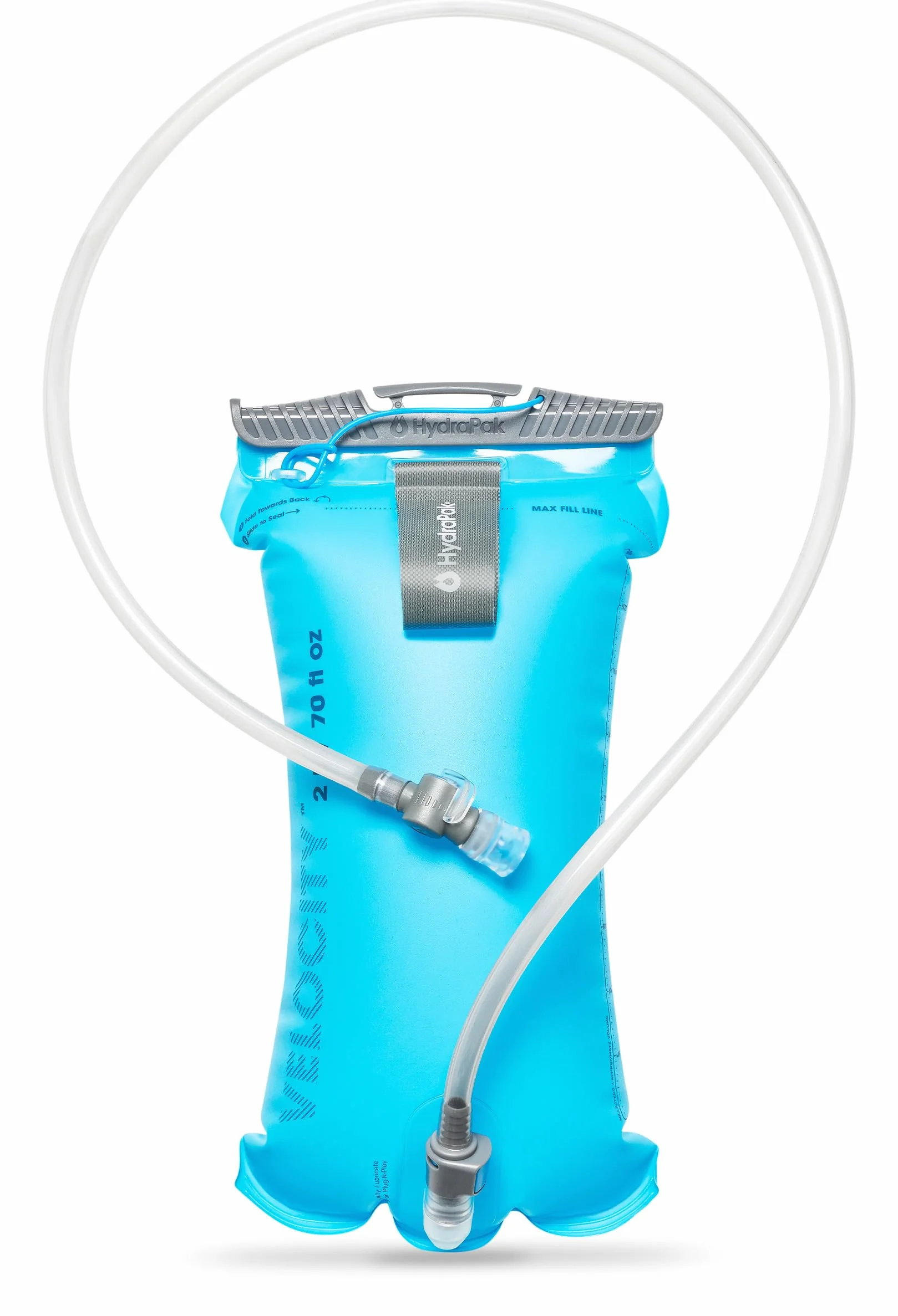 HydraPak Velocity (réservoir d'hydratation) – poche/réservoir d'eau à profil fin – Valve de morsure auto-obturante, étanche, entièrement réversible et passe au lave-vaisselle