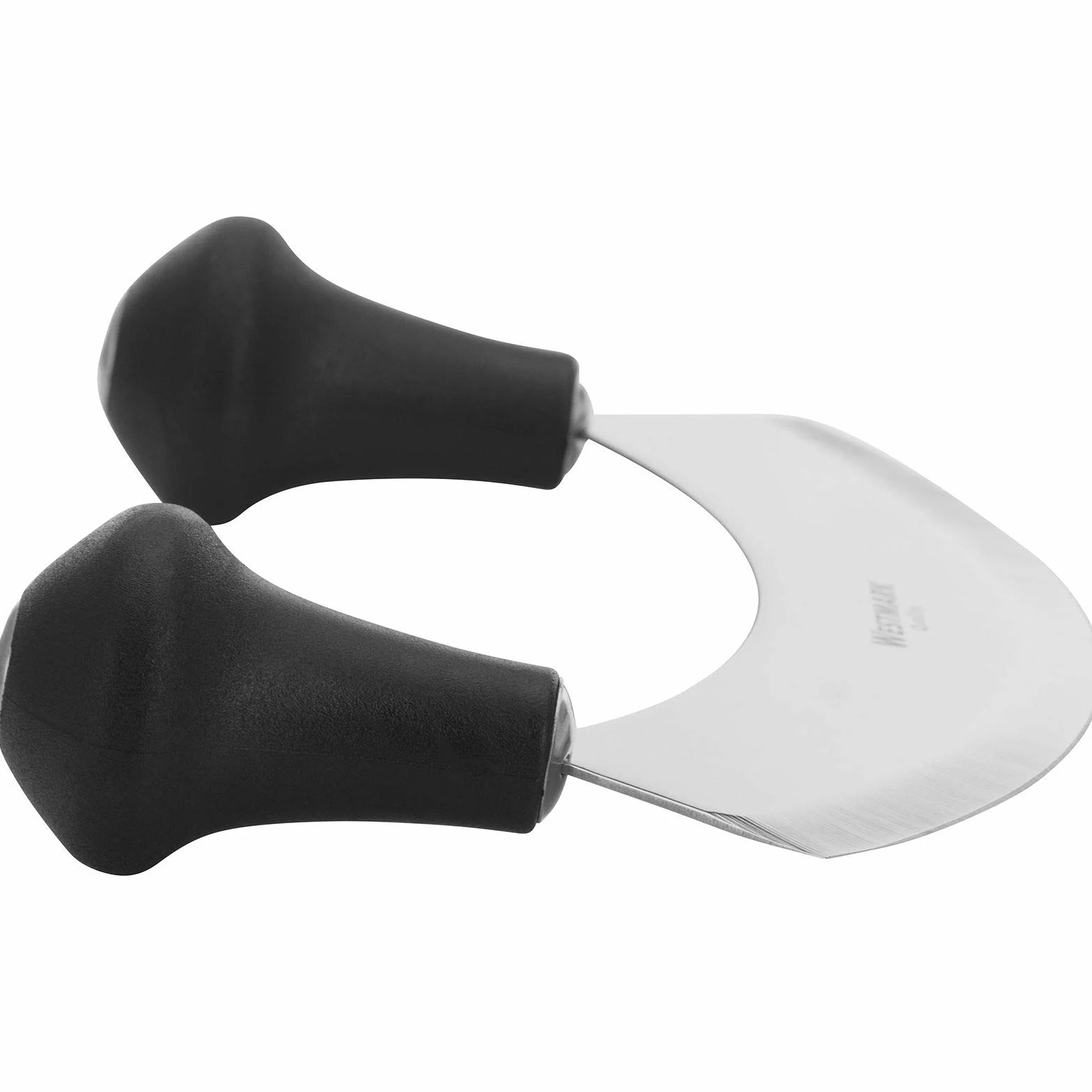 Westmark Couteau Hachoir à herbes et Coupe-pizza 17 cm acier inoxydable argenté noir