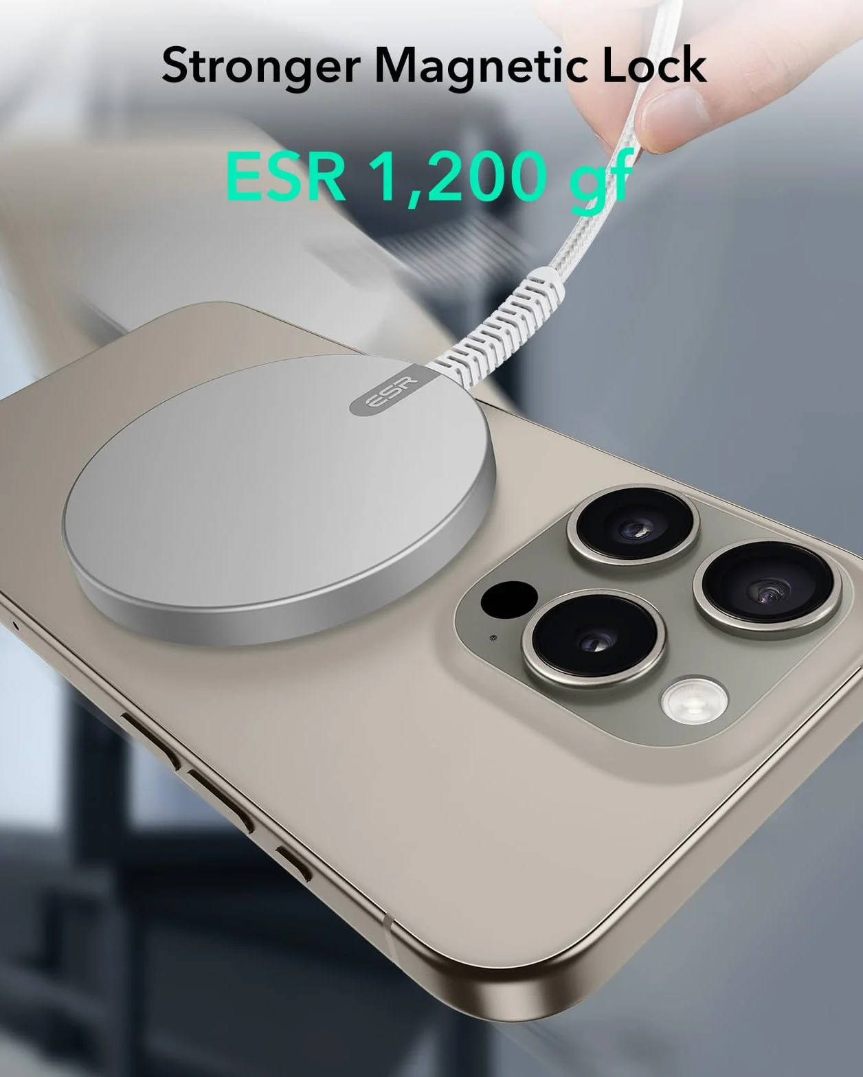 ESR do ładowarki Magsafe 15 W, bezprzewodowa ładowarka do iPhone 17/17e/16/15/14/13/12, AirPods 4/3/2 Pro, Google Pixel 10, Galaxy S25/S26, indukcyjna stacja ładująca z 1,5-metrowym wzmocnionym kablem