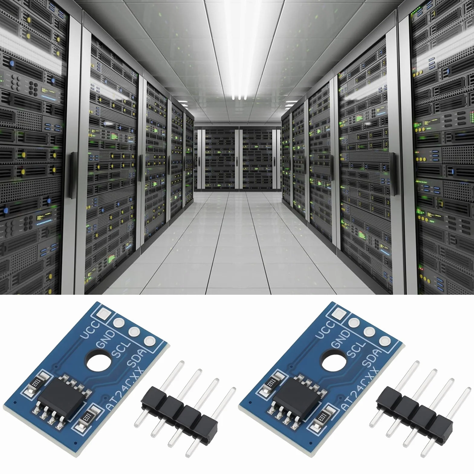 Lot de 6 Modules Mémoire CMS AT24C256 I2C EEPROM Série 2,7-5,5V 5mA