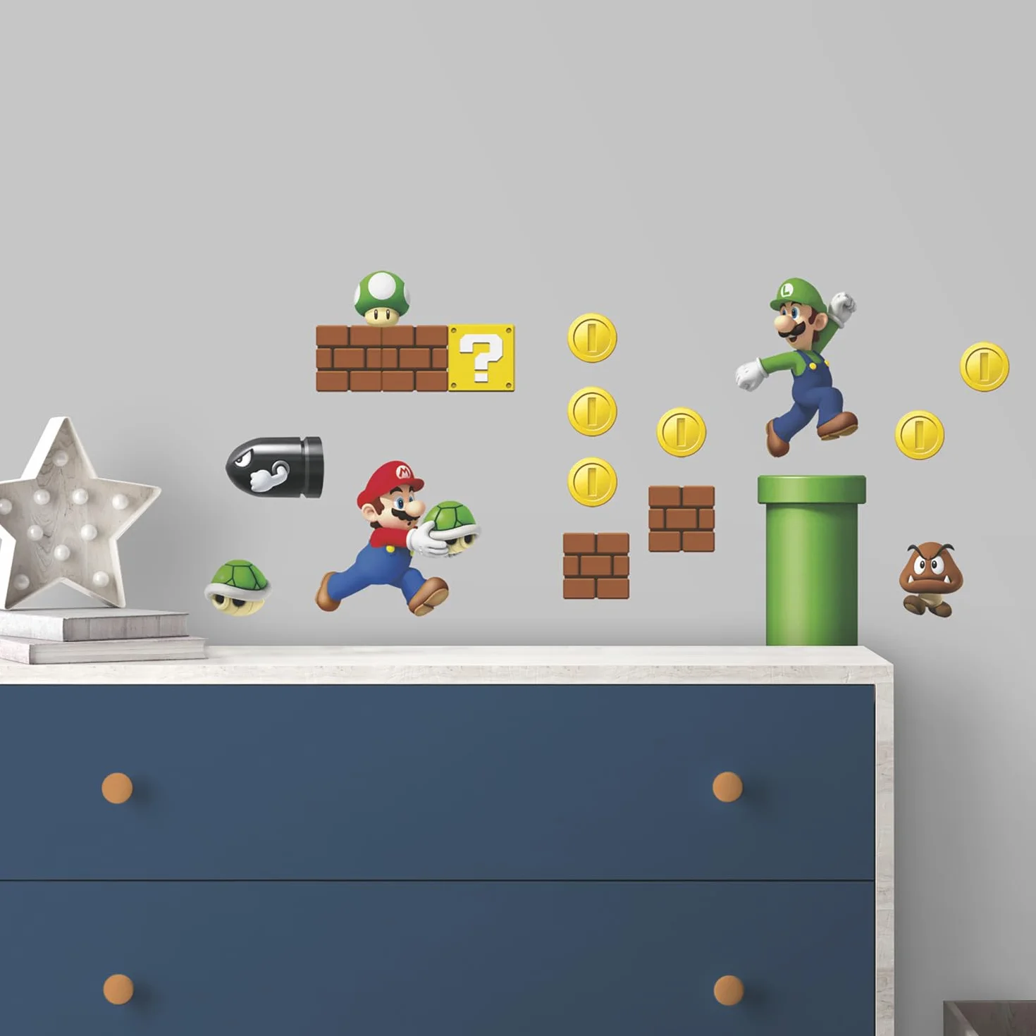 Naklejki Repozycjonowalne Nintendo Super Mario Scena Gry