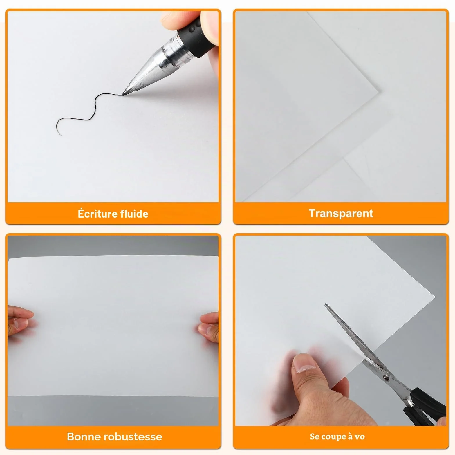 Papier calque imprimable A4 110g/m² 50 feuilles transparent
