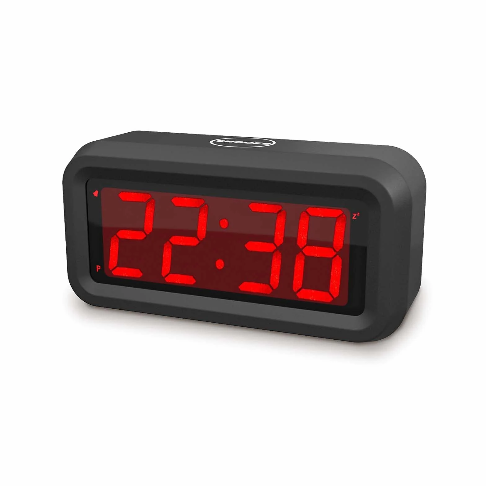 EUTUKEY Réveil Numérique LED 12/24H 2 Niveaux Luminosité 3 Niveaux Volume Snooze