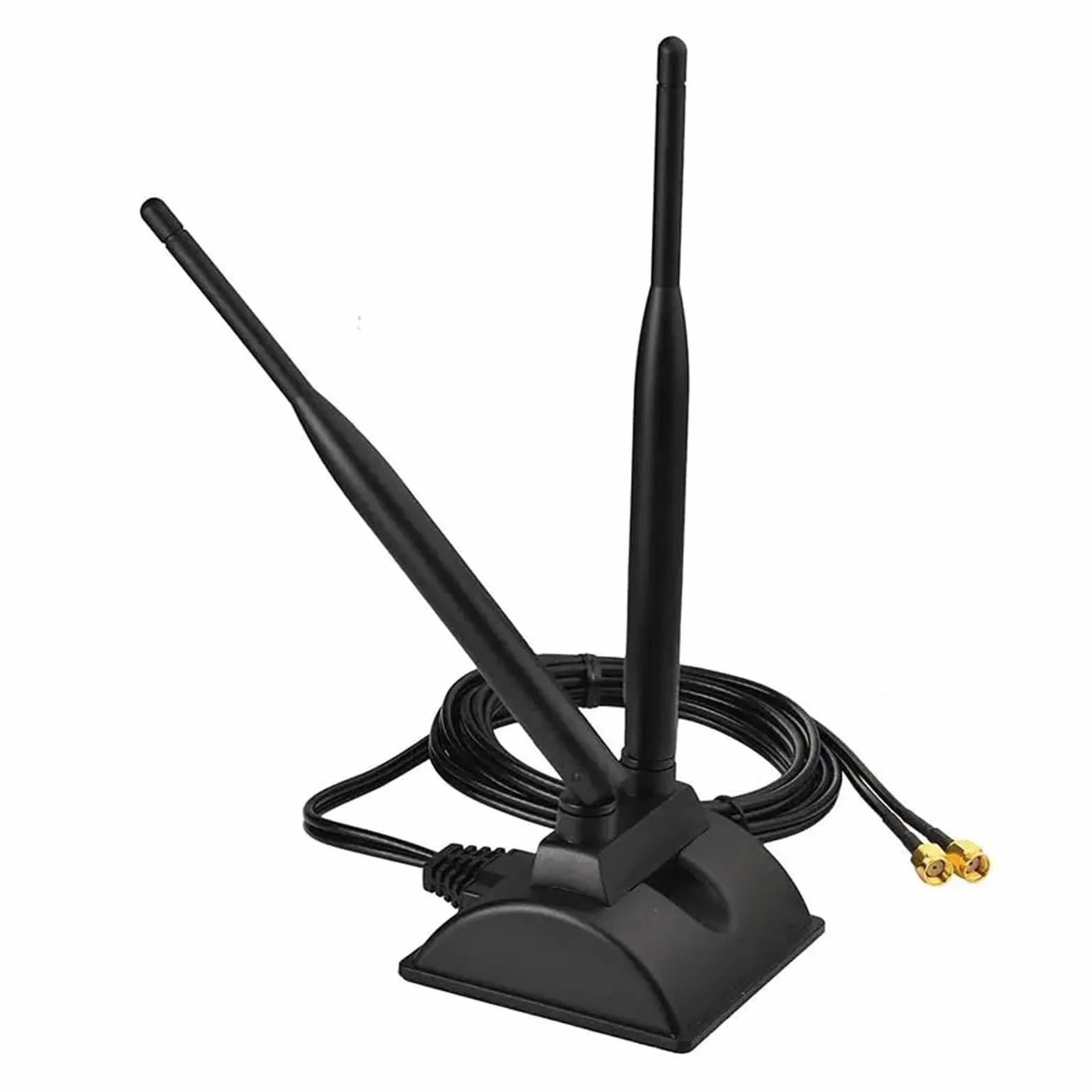 GERUI Tianxian-01 dwuzakresowa antena Wi-Fi 8 dBi 2,4 GHz 5,8 GHz, adapter SMA, Bluetooth 6DB, wielokierunkowa High Gain, rozszerzona antena z podstawą magnetyczną