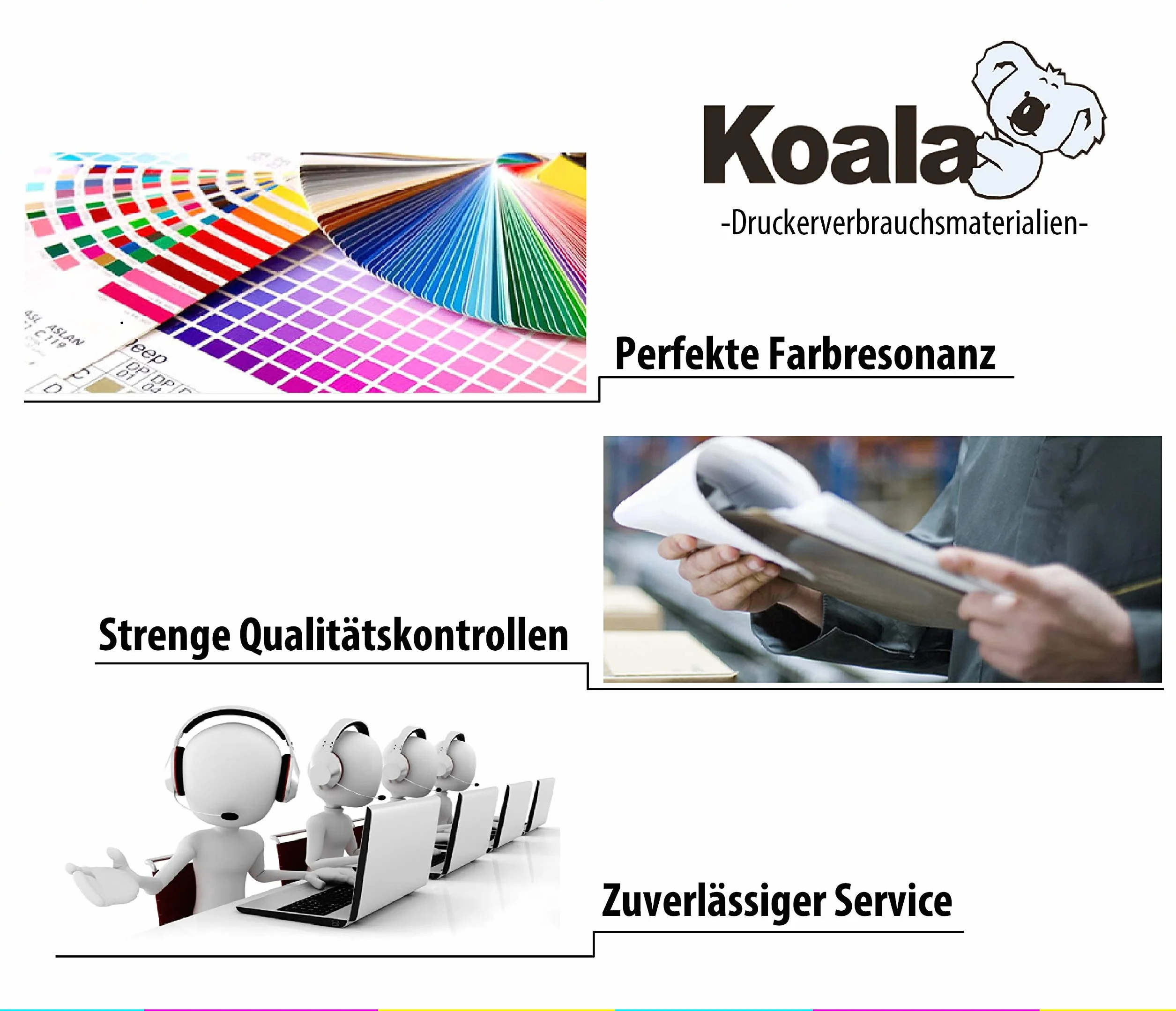 Koala Cartouche d’Encre Compatible Brother LC985 LC980 LC1100 10-Pack Noir Cyan Magenta Jaune