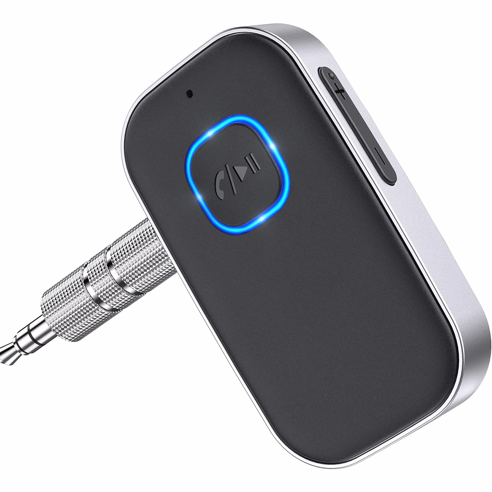 Glangeh [2022 ulepszony] Odbiornik Bluetooth, adapter samochodowy Bluetooth z redukcją szumów, 16-godzinny odbiornik Bluetooth Aux w trybie gotowości do radia samochodowego HiFi/radia samochodowego