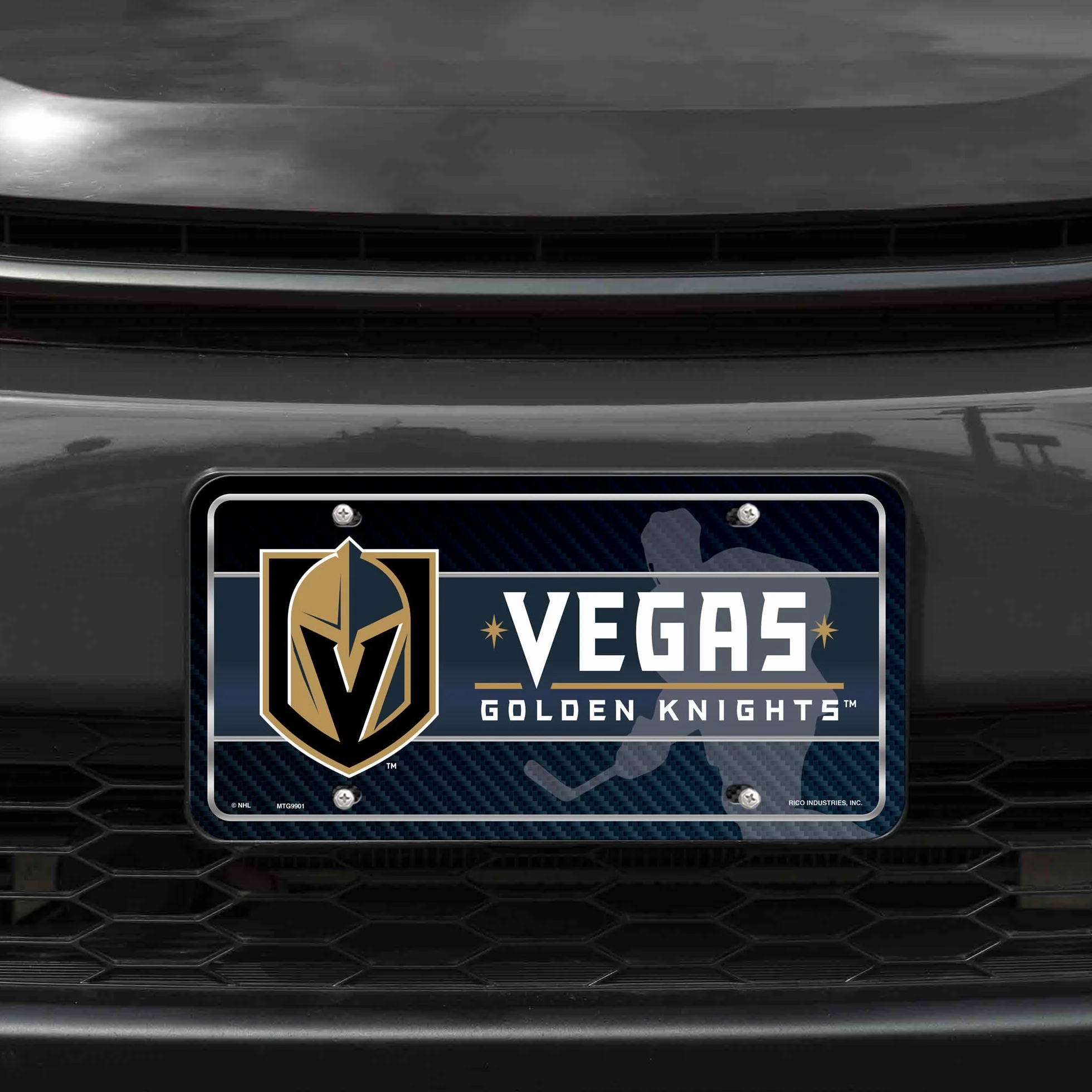 Rico Industries NHL Vegas Golden Knights Metal License Plate Tag 6 x 11.5 Inches