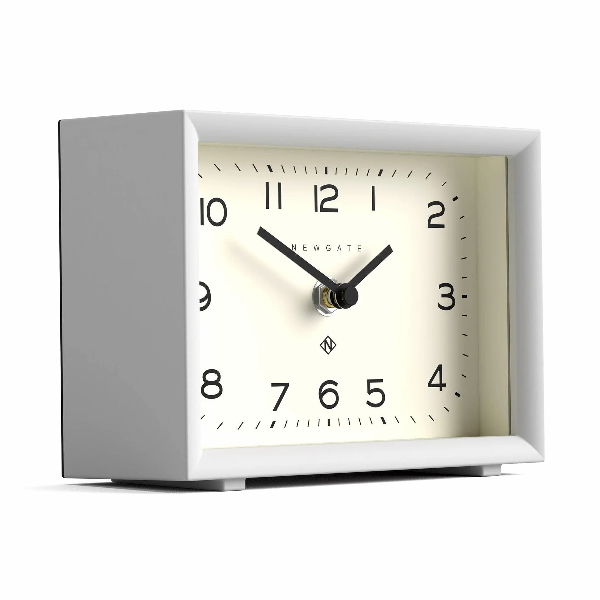 NEWGATE Henry Horloge de Bureau Design Rectangulaire Contemporain Blanc