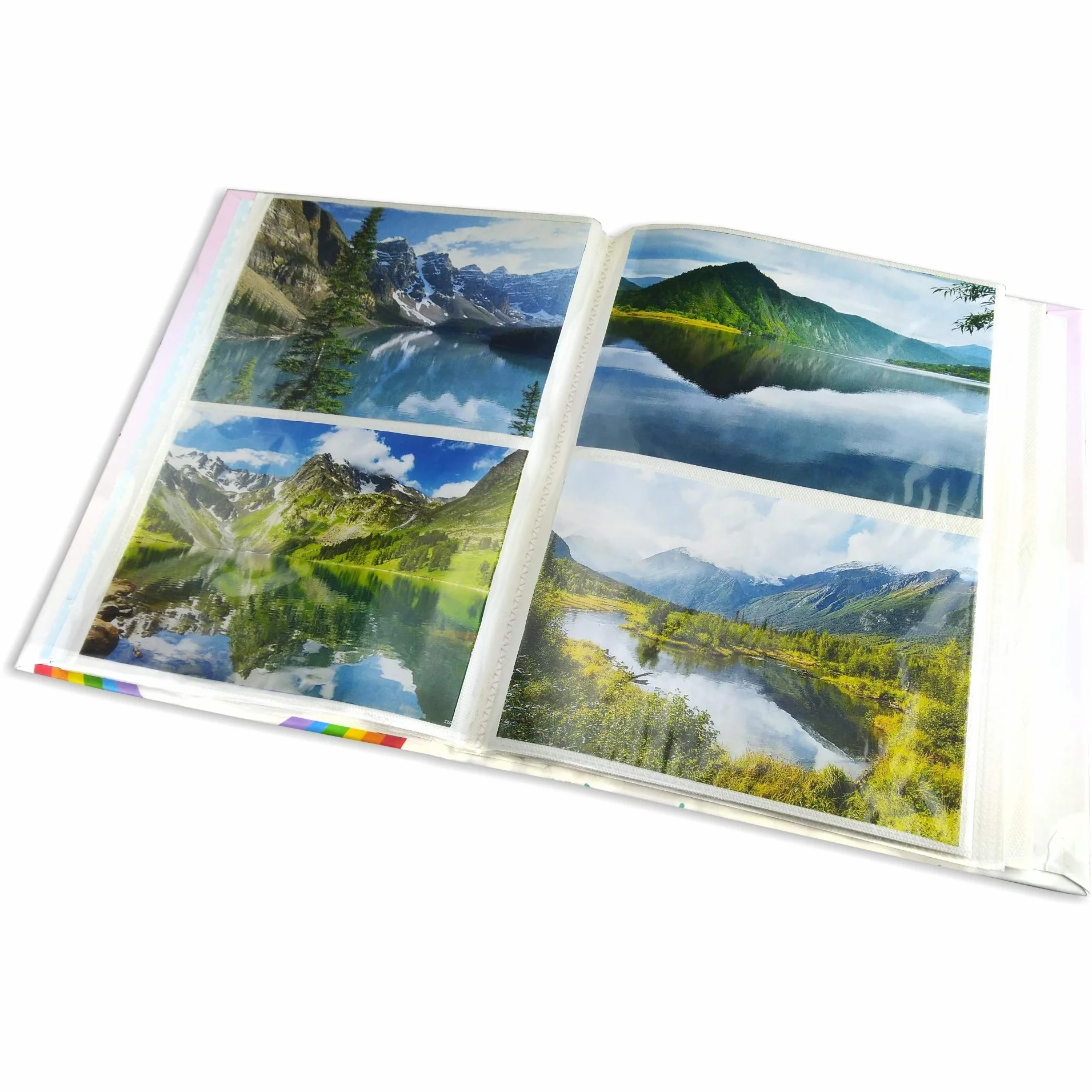 Album Photo 21x28 cm Couverture Tissu Coton Poches 200 Photos 13x18 Fuchsia
