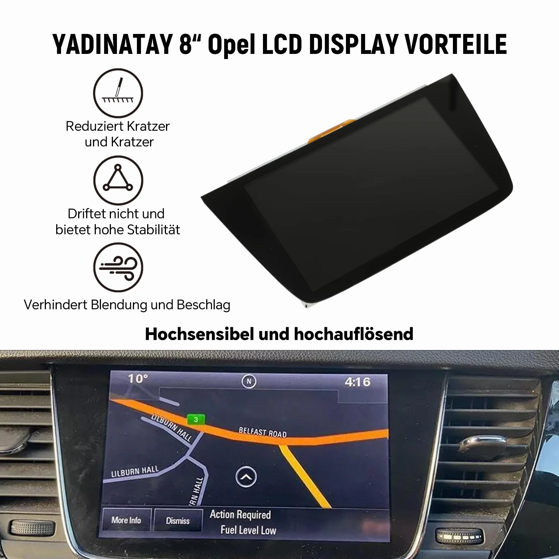 Wyświetlacz LCD ekran dotykowy do Opel Astra k Vauxhall Navi 900 monitor GPS nawigacja digitizer auto LQ080Y5DZ06 LQ080Y5DZ10 ekran