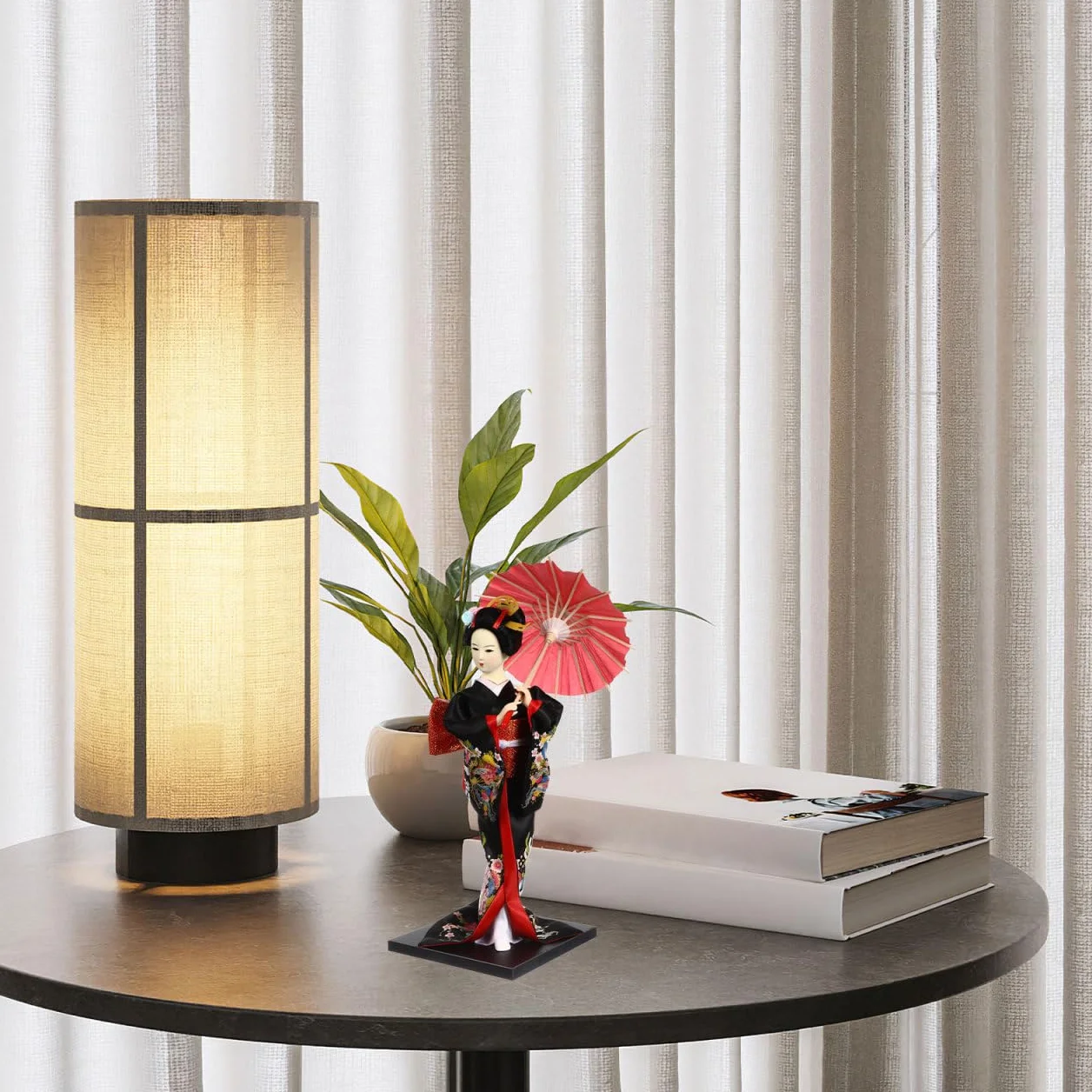 Poupée japonaise geisha kimono style traditionnel - Figurine asiatique de collection maison restaurant décoration fête