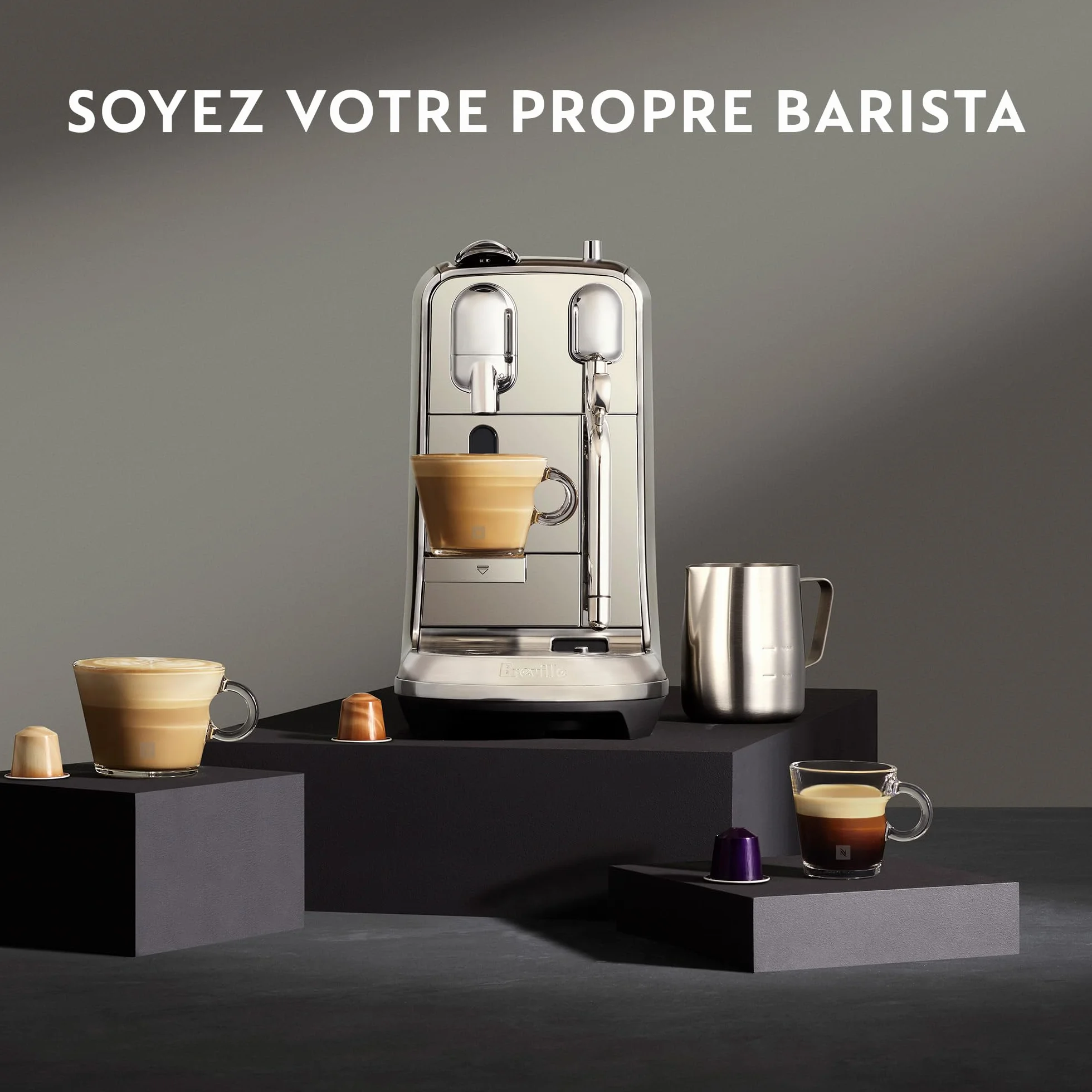 Nespresso Creatista Plus Cafetière Noire SNE800BTR, by Sage Appliances