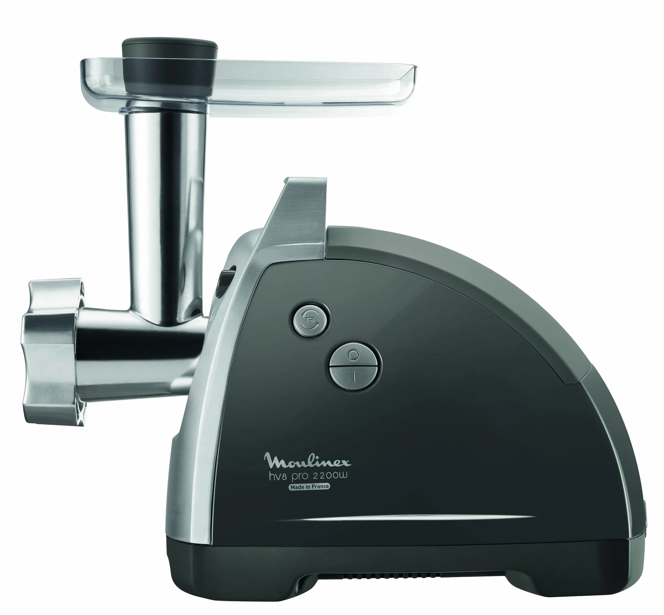 Moulinex Hachoir à Viande HV8 Hachoir Electrique 2200W 2 Grilles de Broyage Accessoires pour Kebbés et Saucisses Argent ME686832