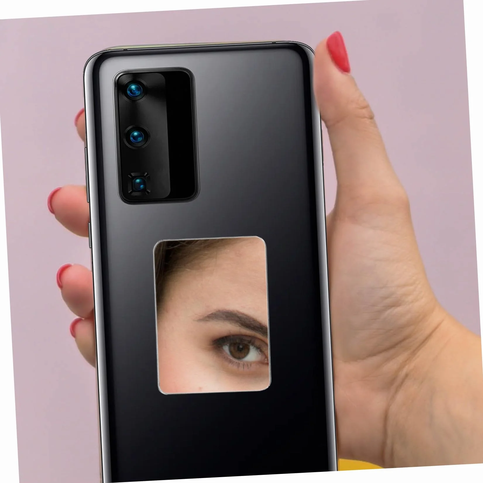 Generic 2 Sztuk Obiektyw Telefonu Komórkowego Naklejka Na Telefon Pokrywa Lustro Naklejka Przyklejony Lustro Telefon Pokrywa Naklejki Małe Naklejki DIY