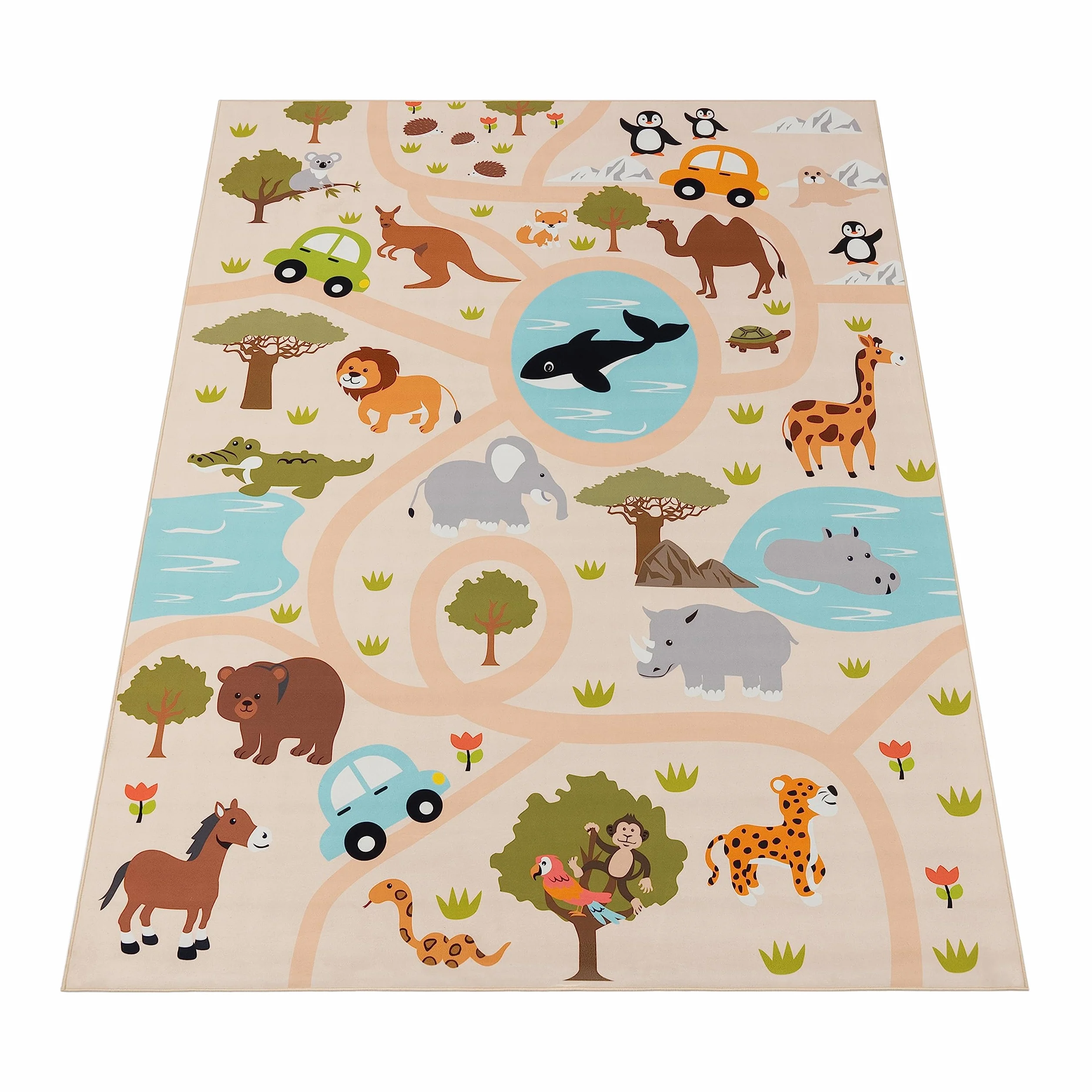 Paco Home Tapis Enfant Antidérapant 140x200 cm Multicolore