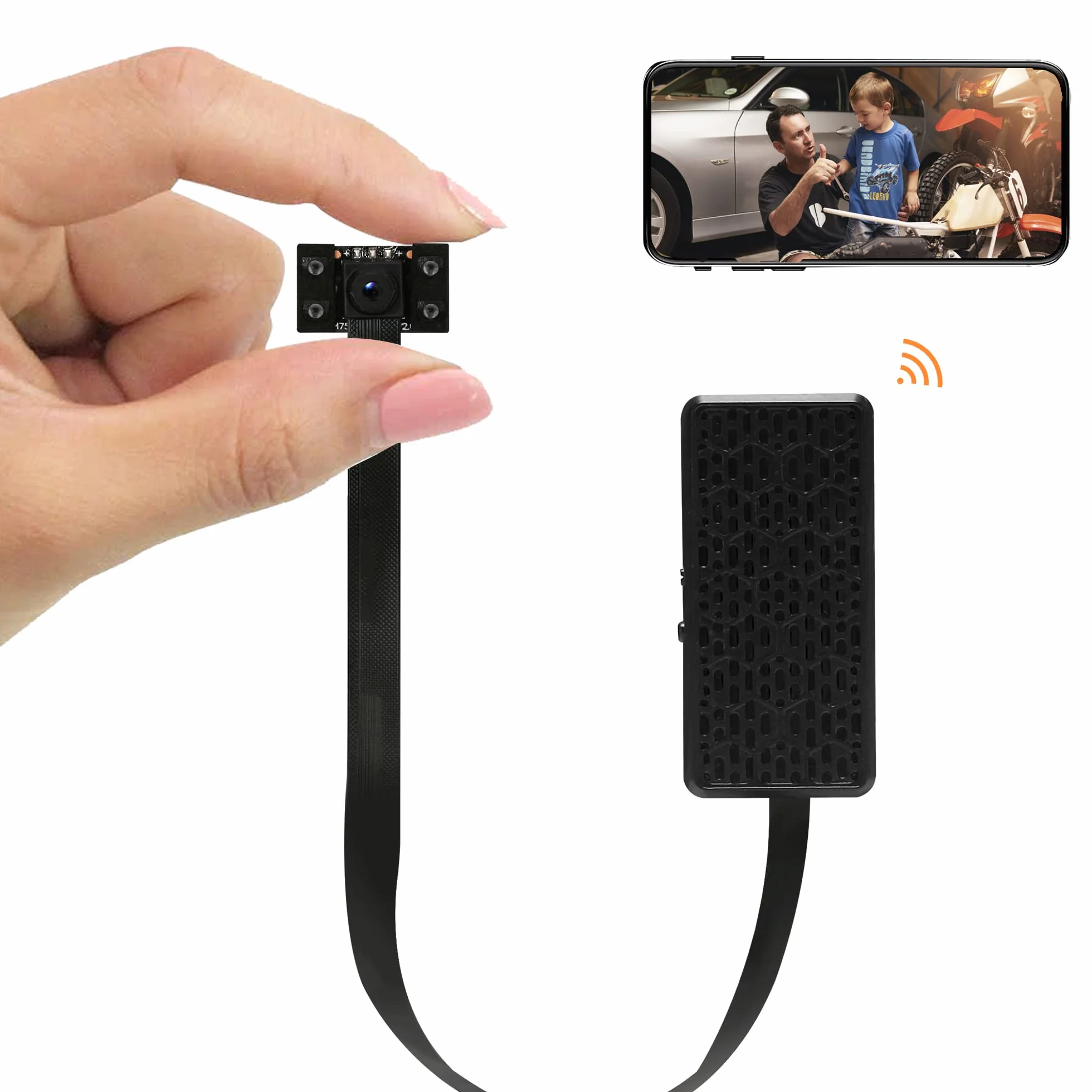 HiKam Mini kamera WLAN 4K HD, akumulator 2600 mAh, mała kamera do monitoringu, transmisja na żywo, aplikacja na telefon komórkowy, aplikacja do wnętrz, IP WiFi, kamera dla psów, kompaktowa