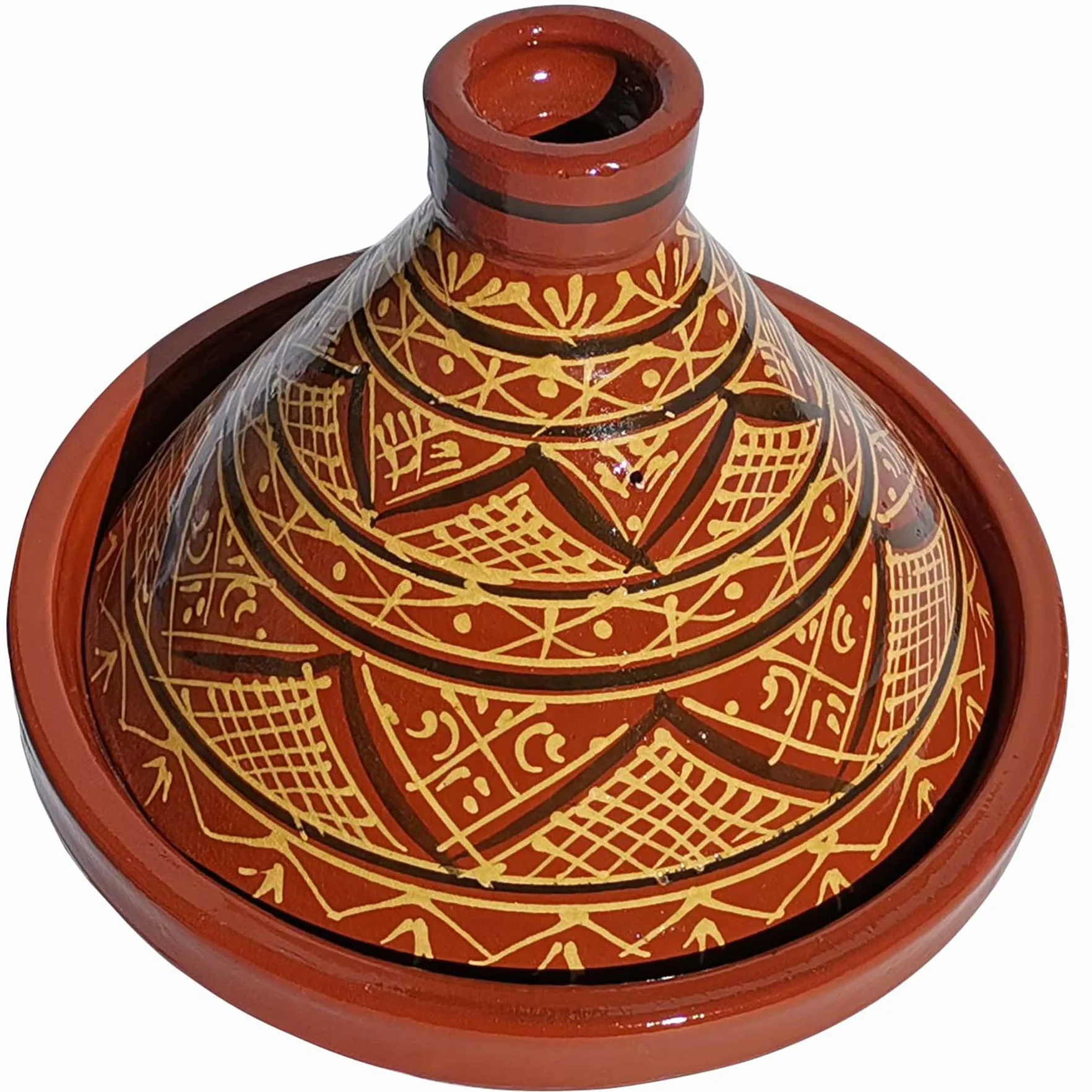 Casa Moro MT7071 Tajine Agadir marocain Ø 34 cm émaillé | Cuisiner jusqu'à 6 personnes | Qualité supérieure | Pot en argile de Marrakech