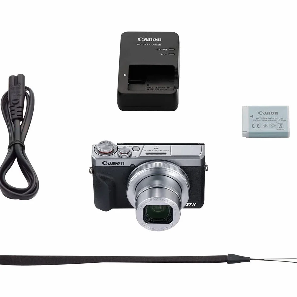 Canon PowerShot G7 X Mark III aparat cyfrowy 20,1 MP, 4,2-krotny zoom optyczny, ekran dotykowy LCD, składany, DIGIC 8, 4 K, Full-HD, Wi-Fi, Bluetooth, funkcja automatycznego przysłaniania, srebrny