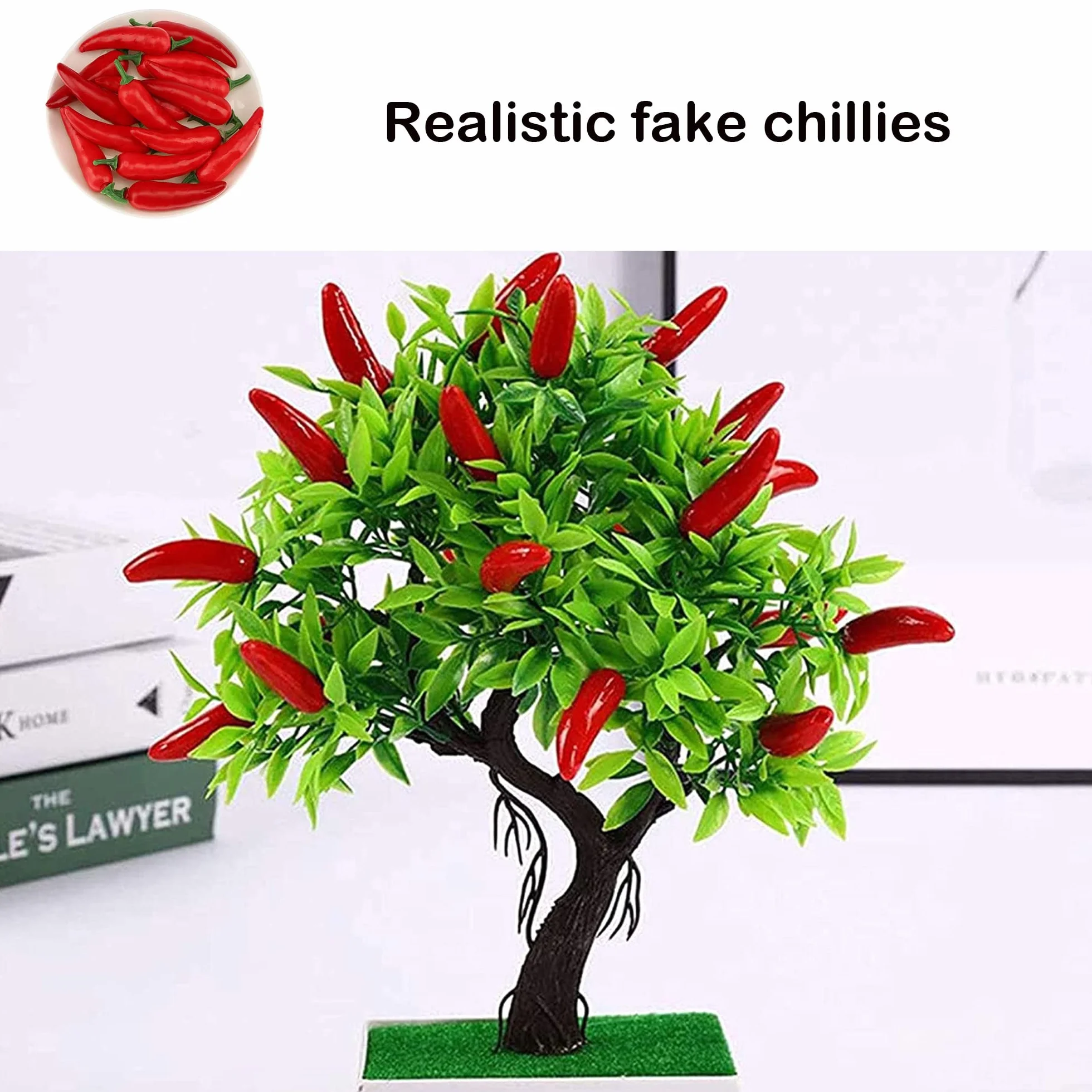 Artificielle Petit Piment Guirlande de légumes Décoration Cuisine Photo Prop Suspendu 60 pièces Rouge
