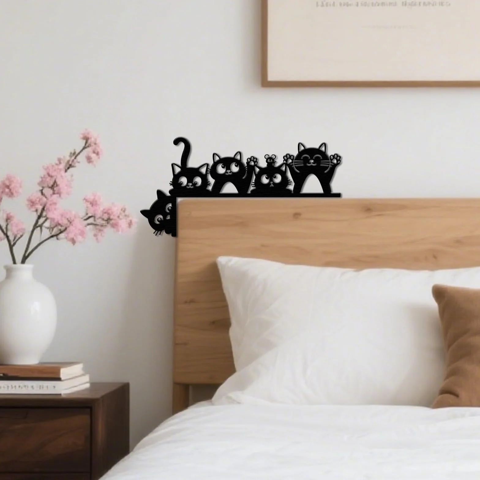 CUTHOLLOW Cadre de Porte en Métal Noir, Décoration Murale Originale pour Chambre d'enfant