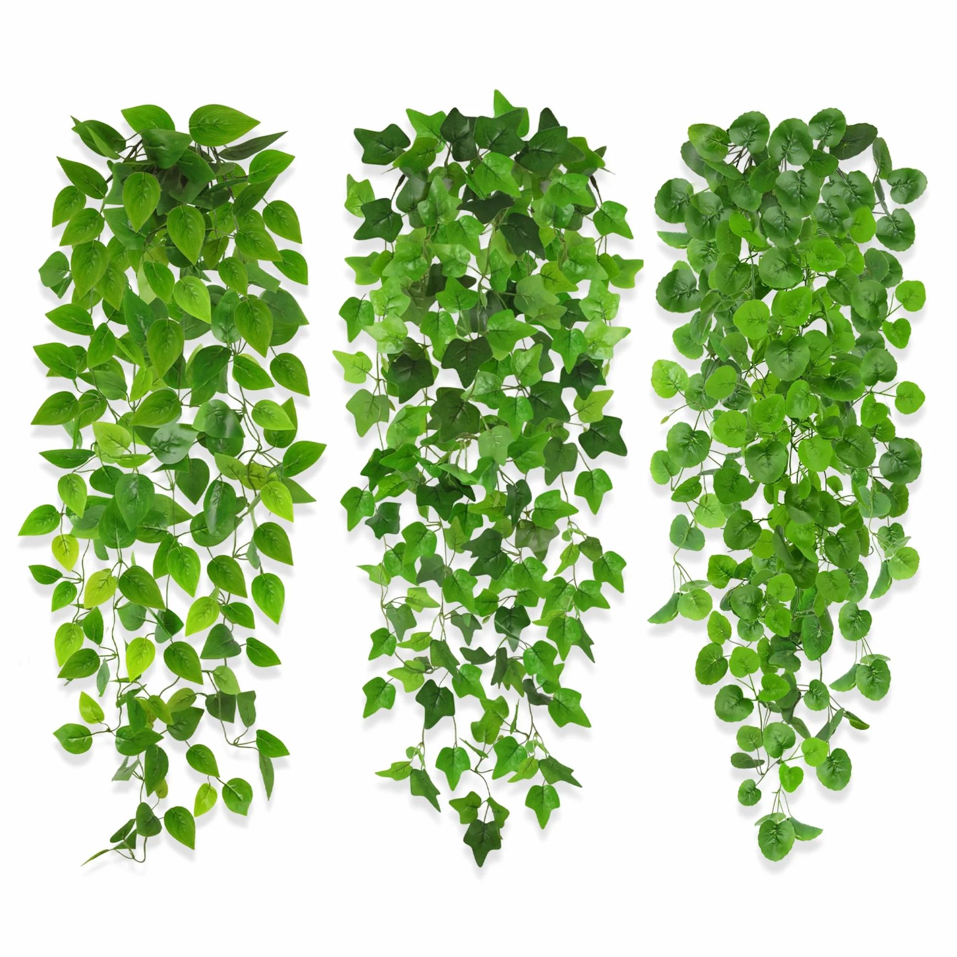 ROLLWAY Fausse Plante Tombante Artificielle Verte Lierre Décoration Intérieur Extérieur