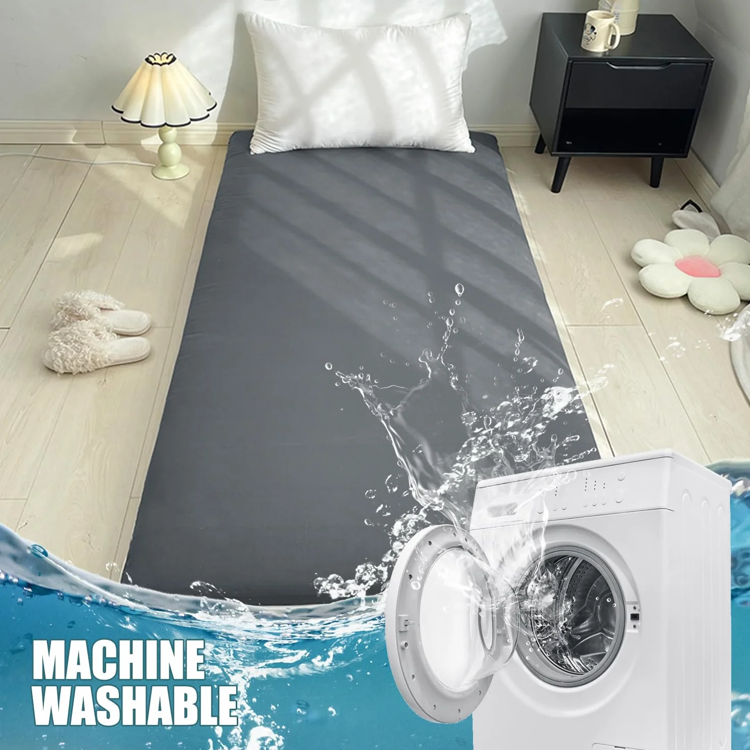 Housse De Matelas Futon Queen/King Zip 80x200cm Matelas De Sol Japonais Imprimé pour Camping