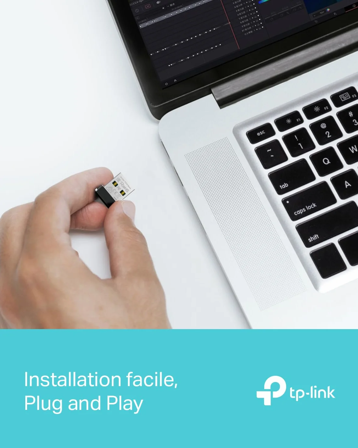 TP-Link Archer TX1U Nano Clé WiFi 6 AX300 USB Adaptateur Double Bande 2,4 GHz MU-MIMO